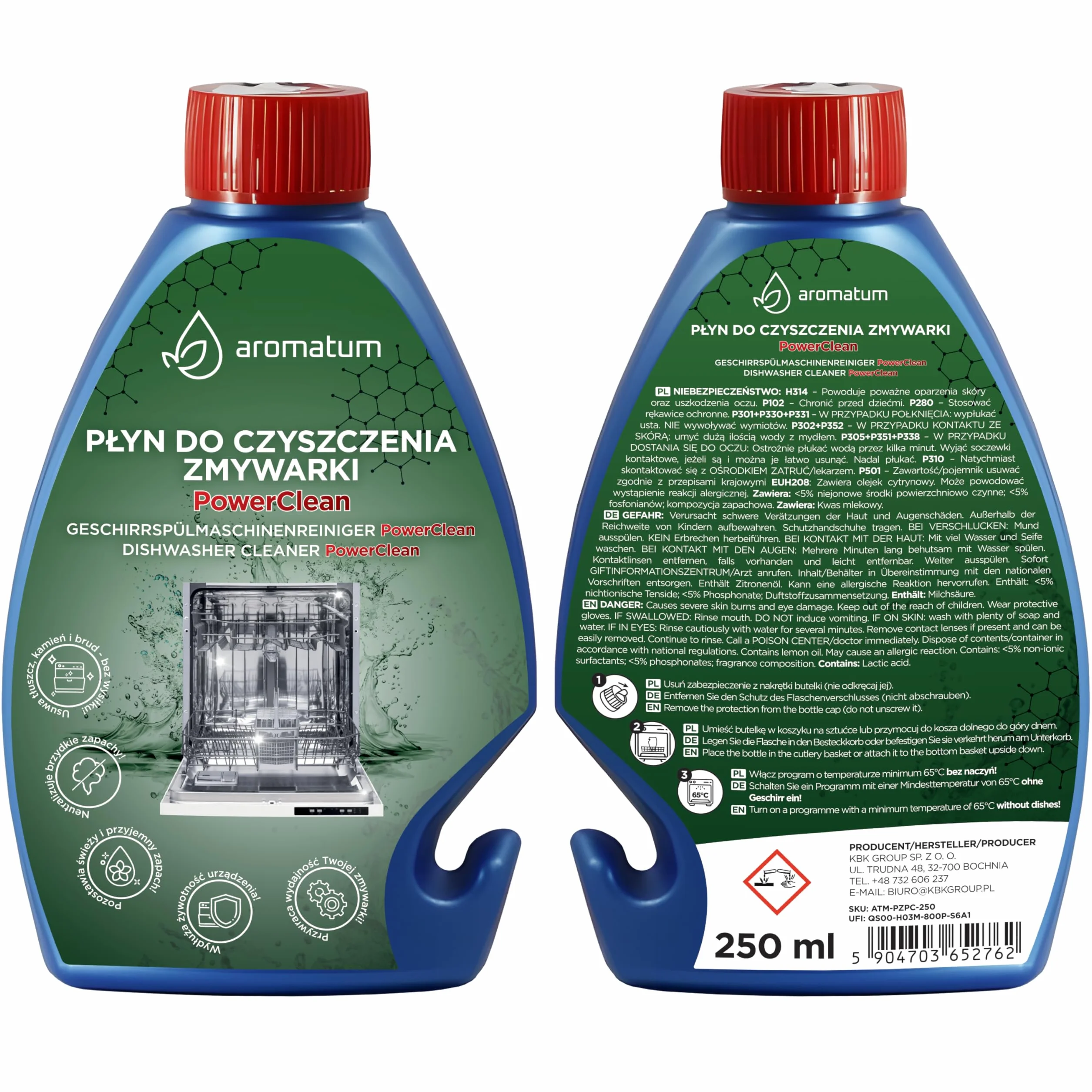 Płyn do czyszczenia zmywarek 10x 250 ml – usuwa kamień, brud i tłuszcz