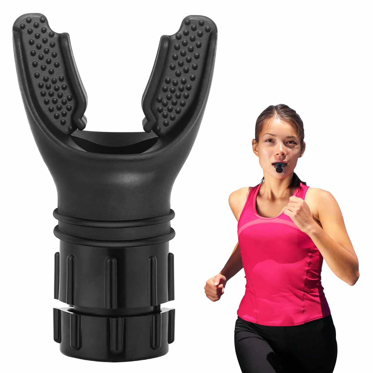 Trener Lung, odpowiedni do ćwiczeń oksydacyjnych, trener oddechu, redukcja ruchu z regulowanymi oporami dla poprawy Flexer Lung, Cardio i Lignosus Oddychanie, Czarny