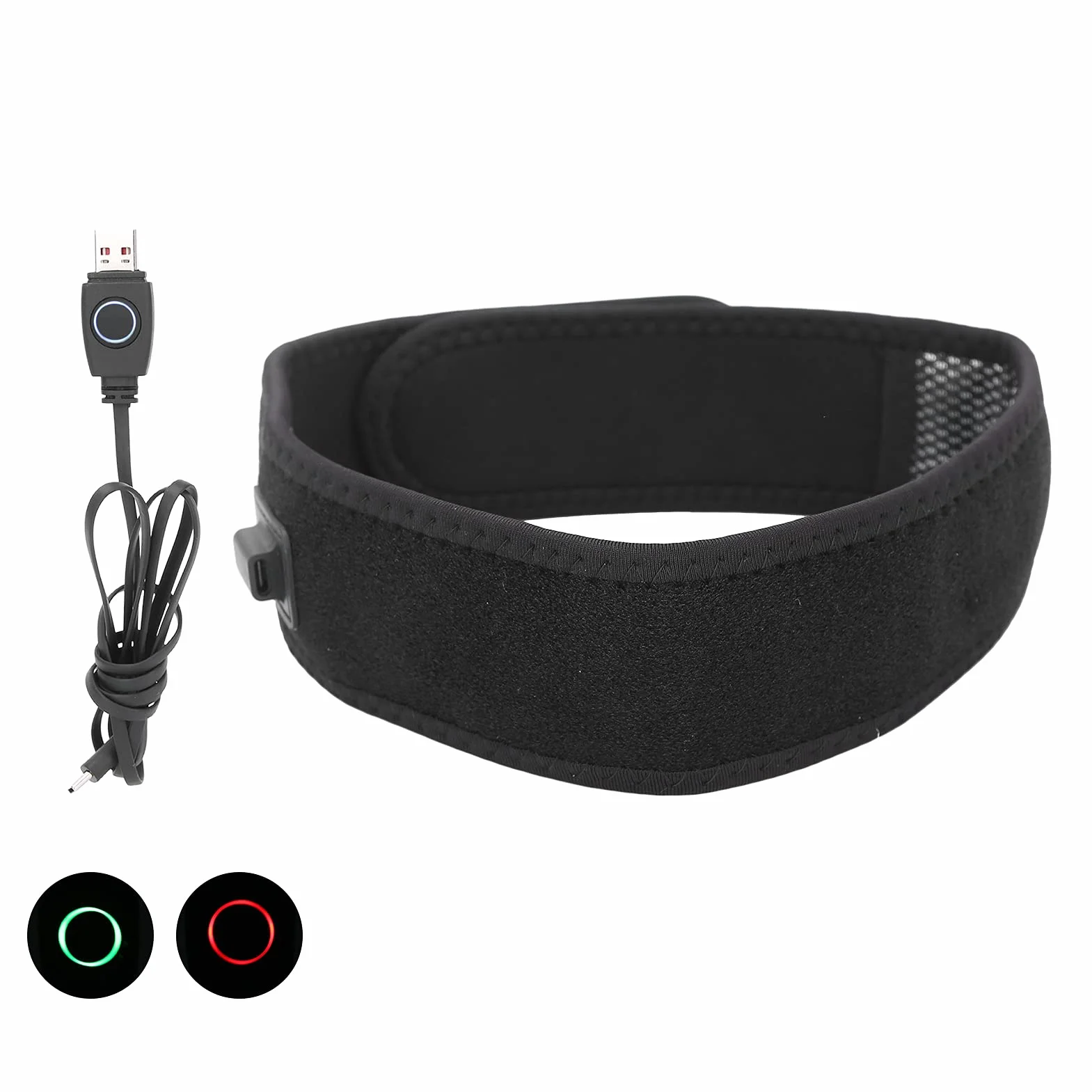 Podgrzewana Opaska na Głowę, Elektryczna Podkładka Grzewcza USB 5V na Szyję i Głowę, 3 Biegi Regulacja Temperatury Podgrzewany Pałąk do łagodzenia Migreny, Napięciowego Bólu Głowy, Bólu Głowy PMS