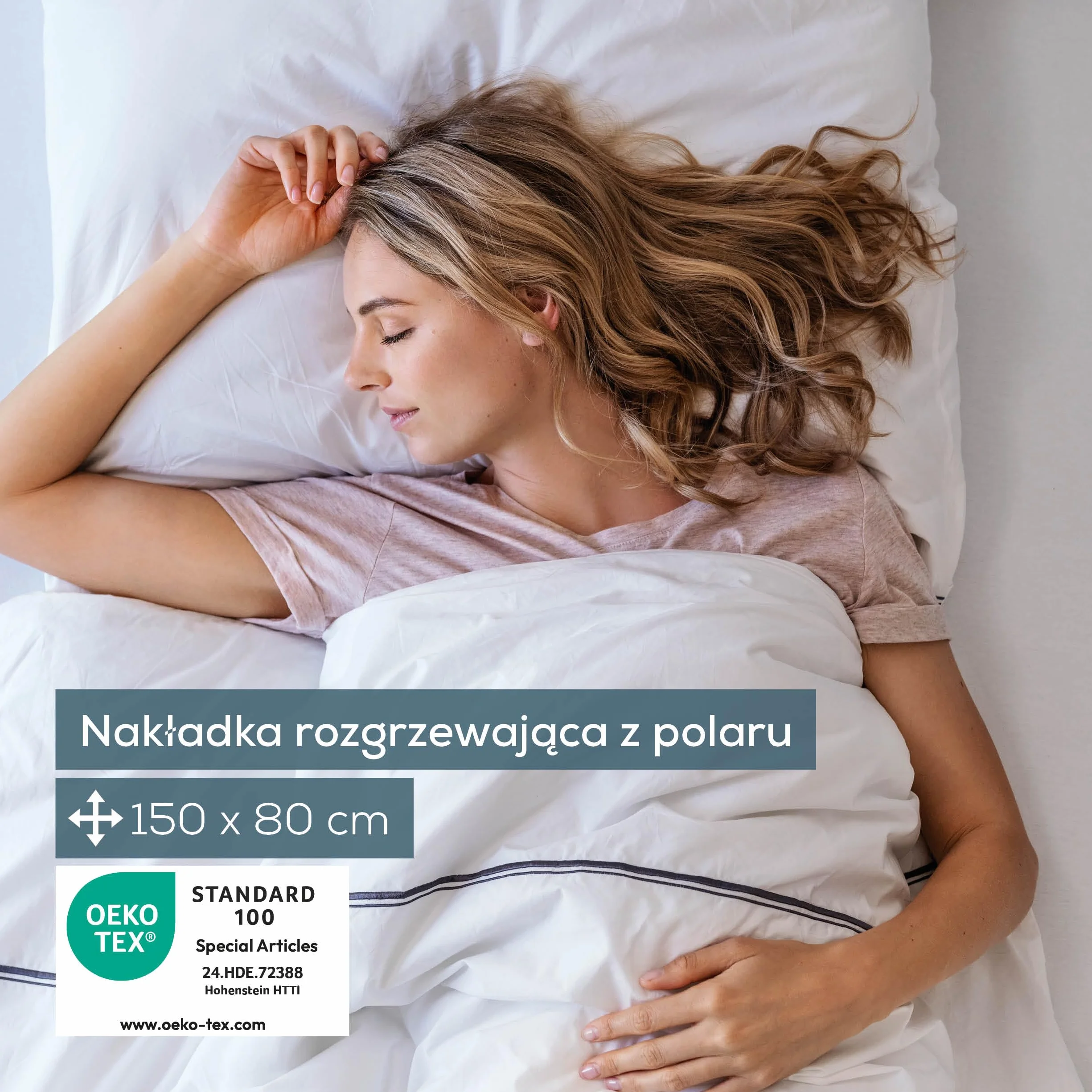 Beurer TS 17 Nakładka Elektryczna na Łóżko, Miękki Polar, Antypoślizgowa, Mocowanie za Pomocą Gumki, 3 Ustawienia Temperatury, 150x80 cm, System Bezpieczeństwa, Odczepiany Wyłącznik
