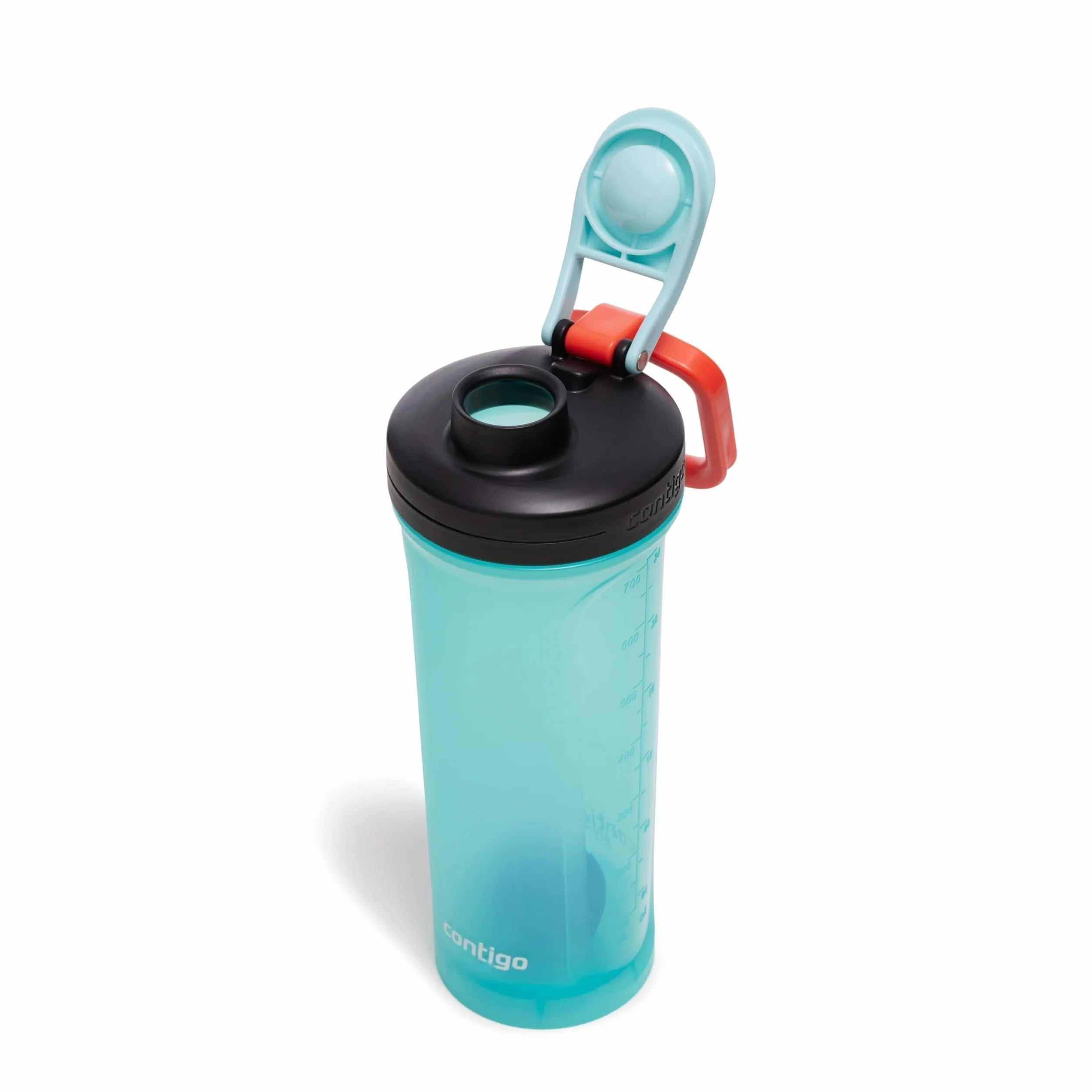 Contigo Shake & Go 2.0 Butelka z wytrząsaczem proteinowym, z kulką mieszającą, duży blender bez BPA, idealna do pudru proteinowego, koktajli odżywczych lub smoothie, szczelna butelka sportowa shake,