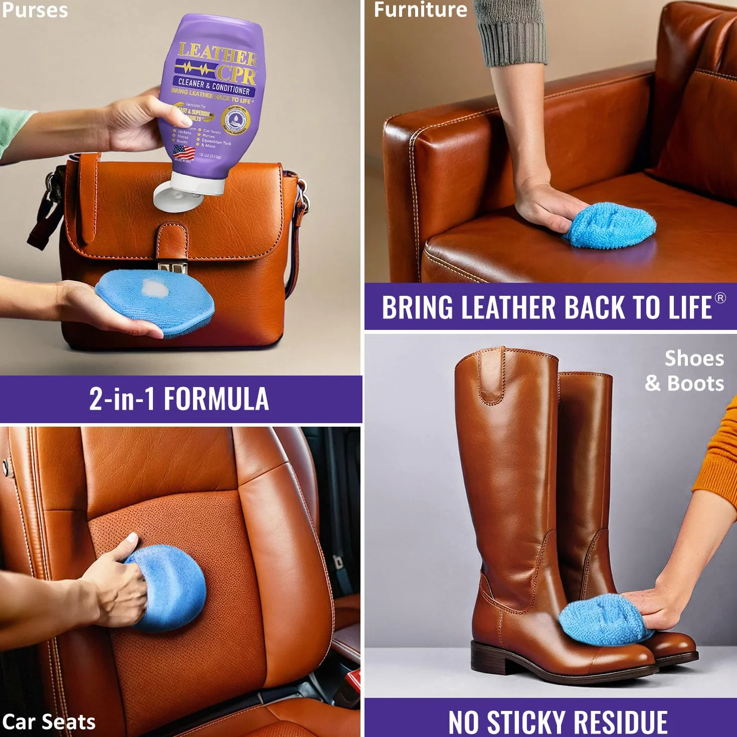CPR Cleaning Products Leather 510.3 g Bottle środek czyszczący i odżywka do skóry