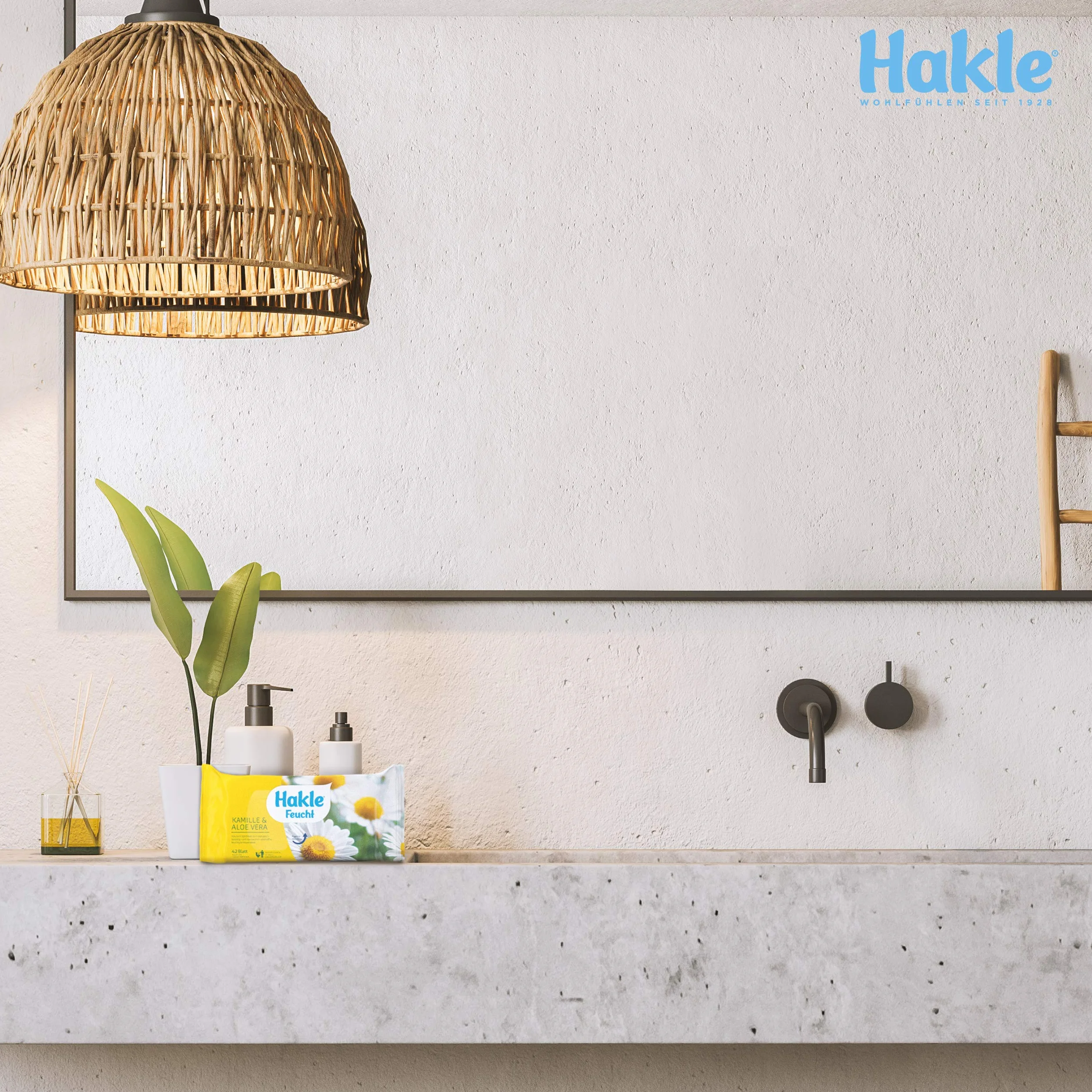 Hakle Wilgotny papier toaletowy rumianek i aloes 12 opakowań