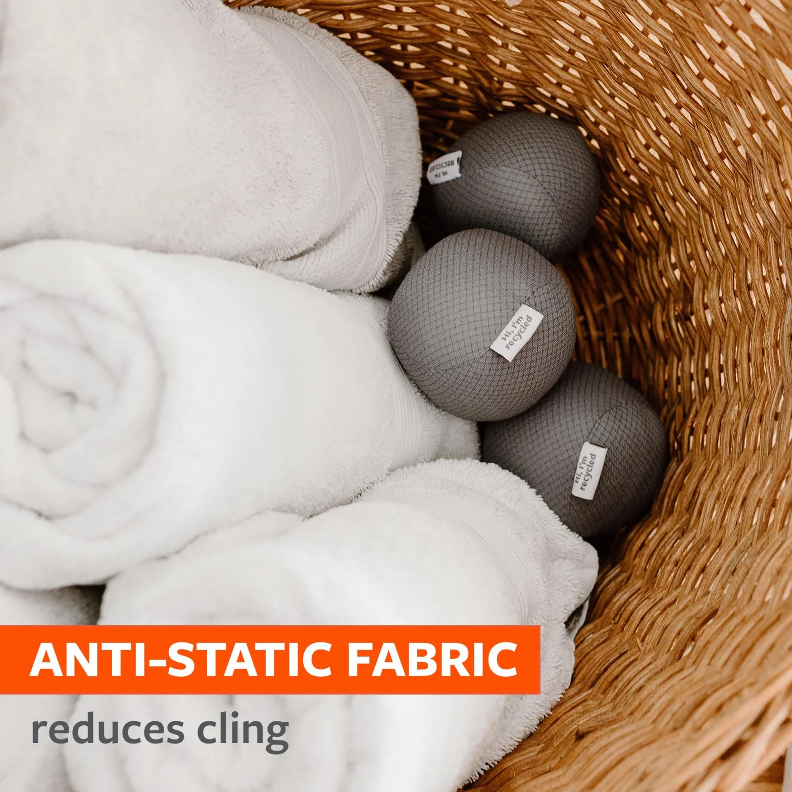Full Circle Anti-Static Dryer Balls Grey, 3-Pack