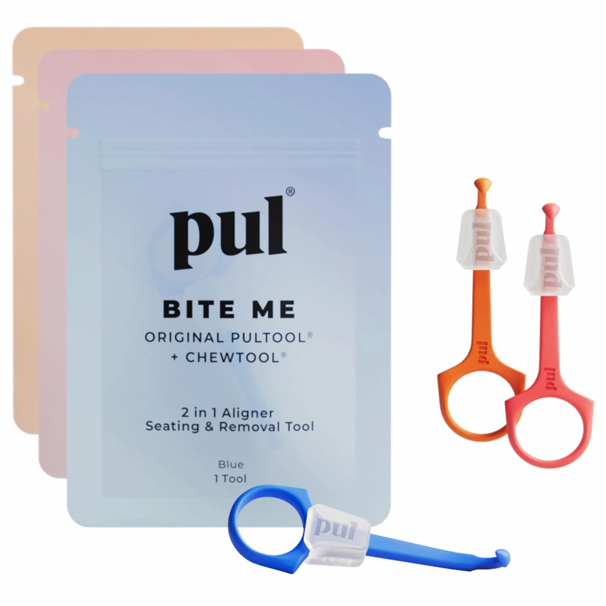 Pultool + narzędzie do żucia wyrównujące do nievisalign by PULTOOL - narzędzie do wyciskania i do siedzenia żucia - uśmiech bezpośredni klub żucia - Acceledent Chew Tubes - przyspieszenie do szelek - 3 sztuki