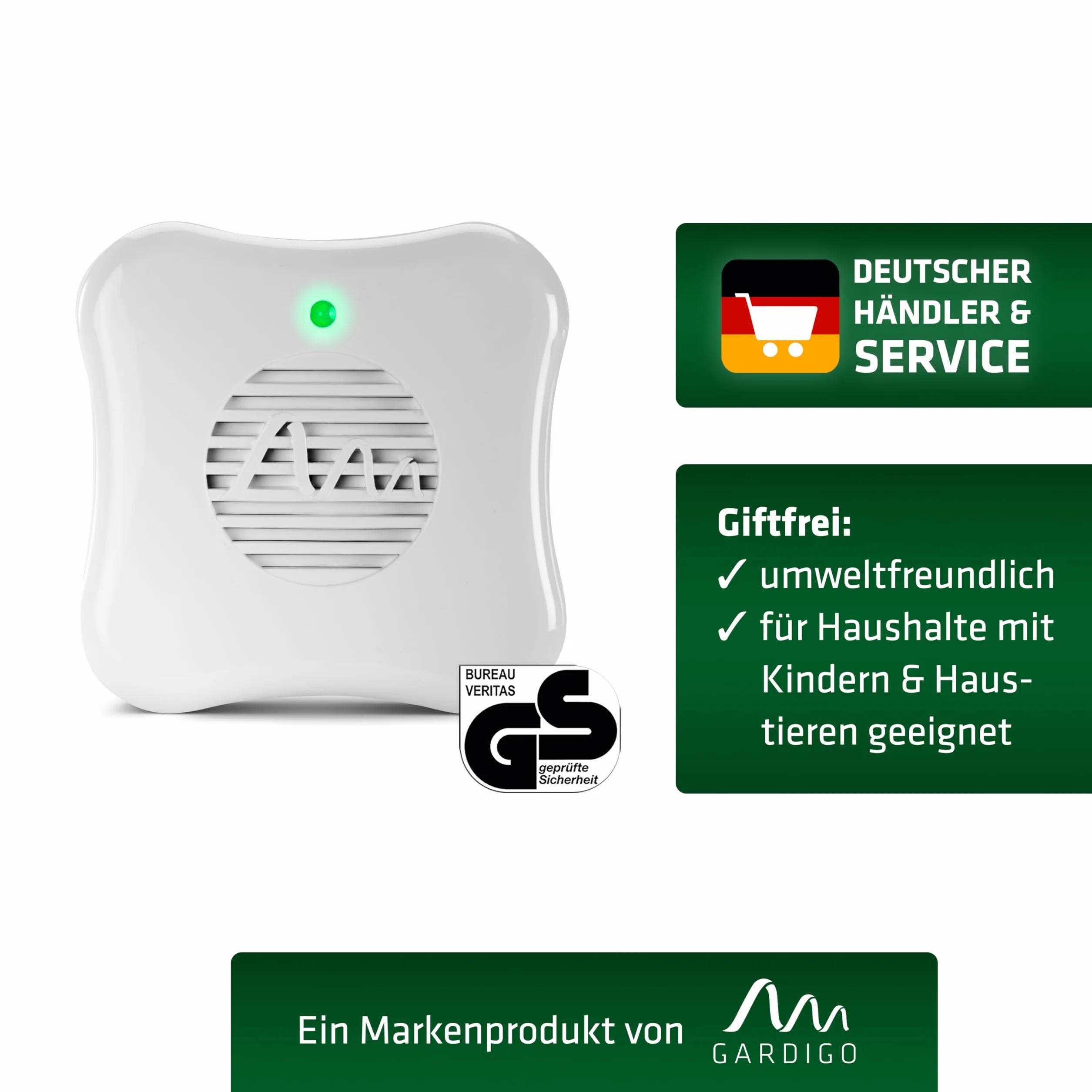 GARDIGO Wtyczka ultradźwiękowa do odstraszania pająków 2 szt. 25 m² 27 kHz
