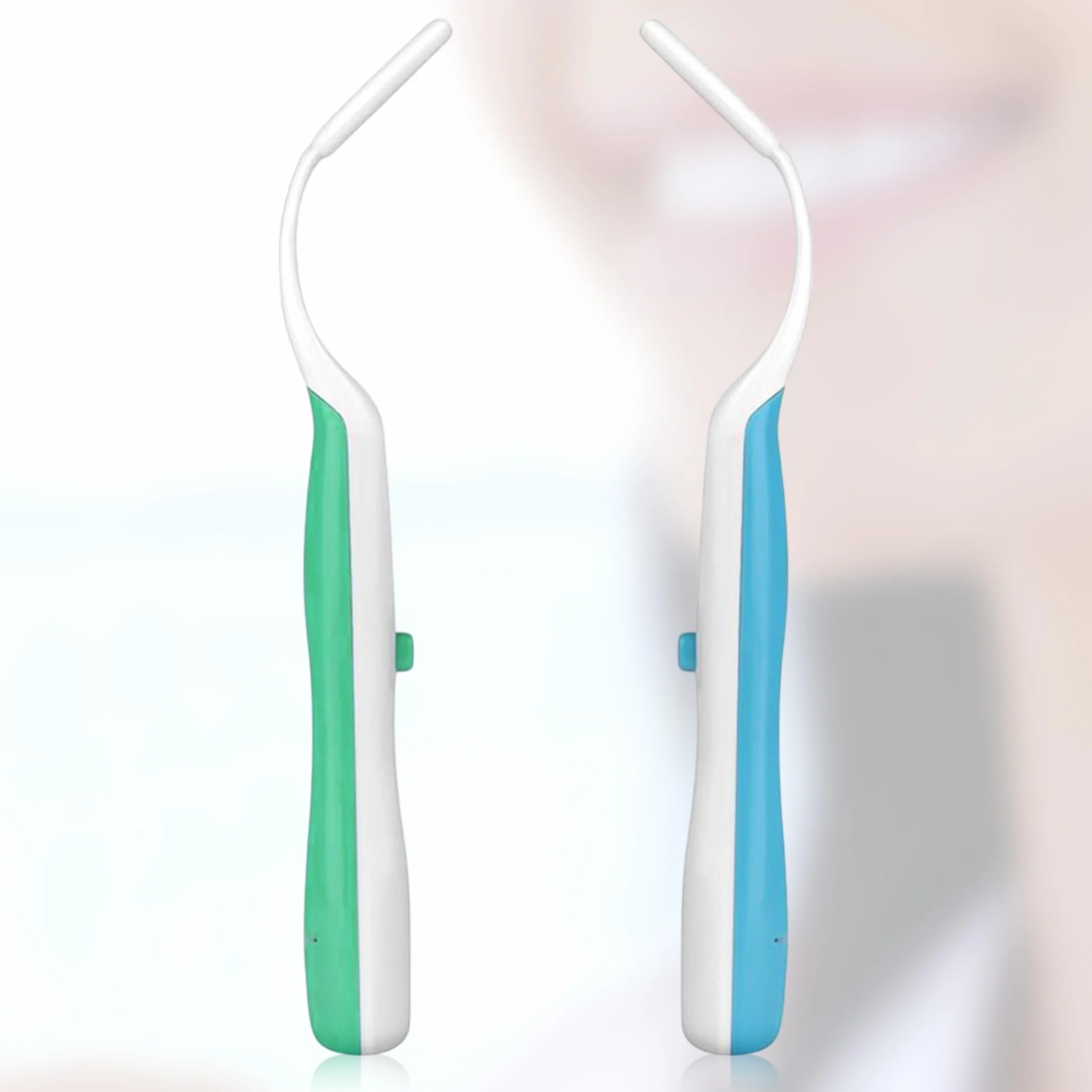 ARSUK Lusterko dentystyczne ze światłem przeciwmgielnym, lusterko dentystyczne LED do kontroli zębów, pielęgnacja jamy ustnej, 5,90 cala (15 cm) niebiesko-zielone opakowanie 2 szt.