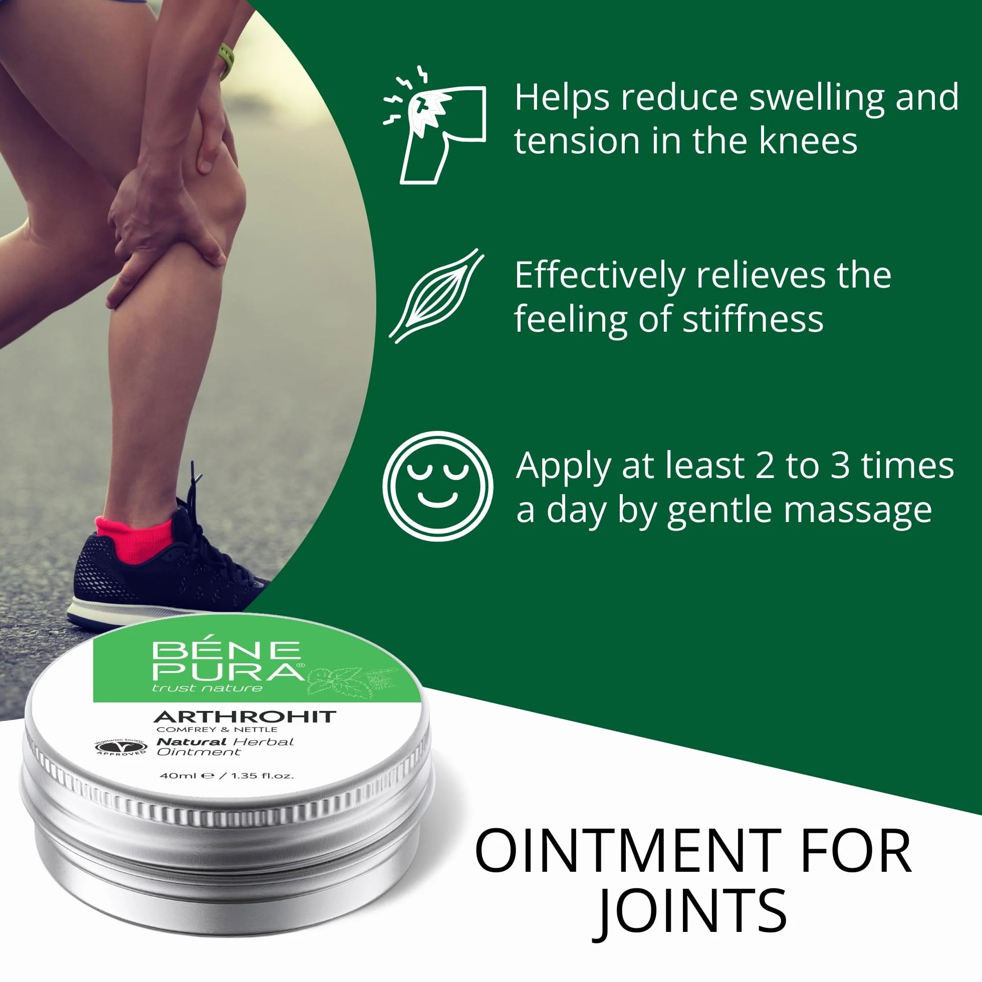BenePura ArthroHit 2 Naturalna maść ziołowa 40ml na ból ścięgien stawów i mięśni