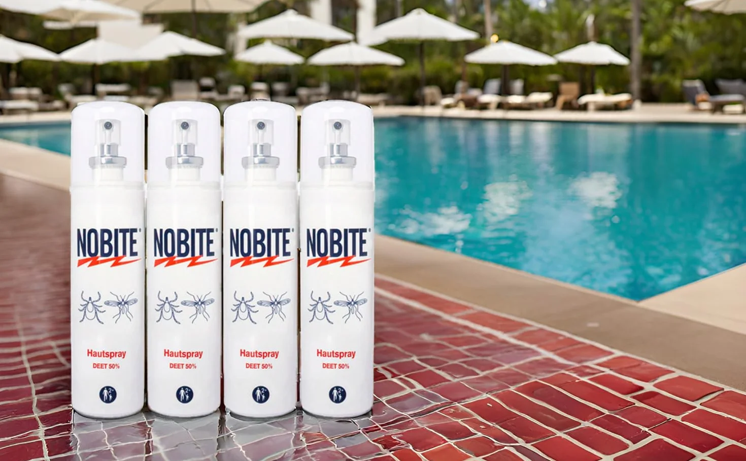 NOBITE Spray do Skóry 4x100ml – Silny Środek na Komary i Kleszcze, DEET 50%