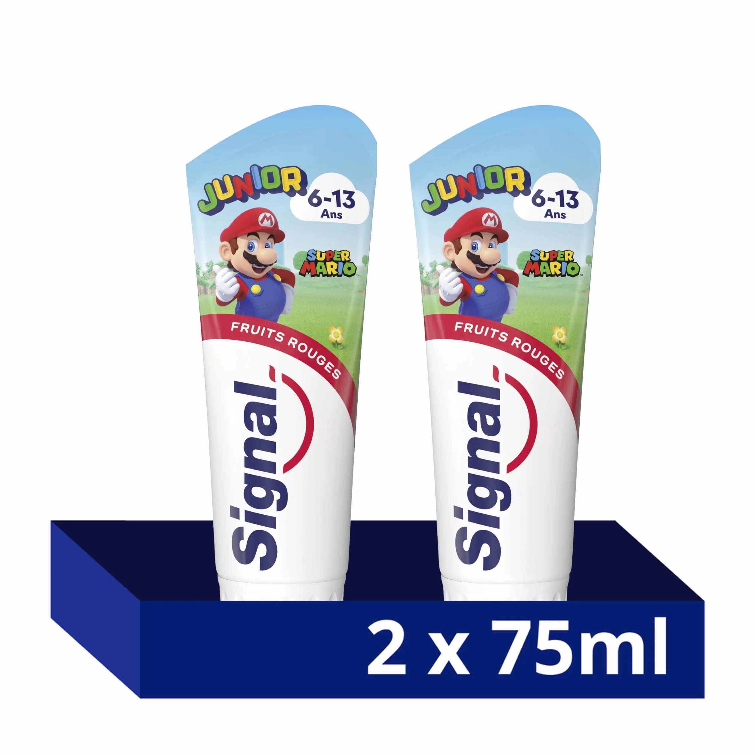 Signal Pasta do zębów Junior Super Mario Czerwone Owoce 6-13 lat 2x75ml