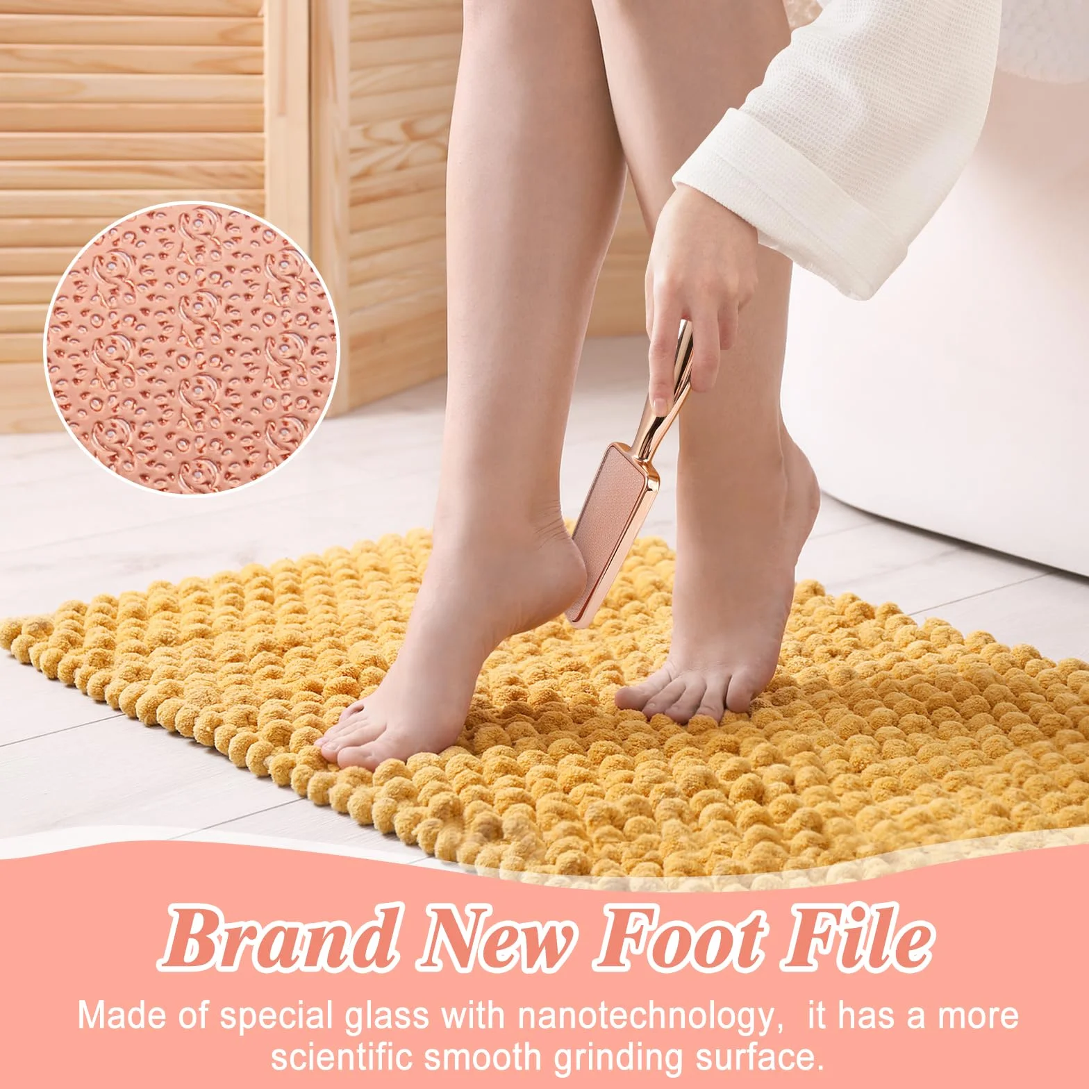 Nano-szklany pilnik do stóp i usuwania zrogowaceń, narzędzie do pedicure do usuwania martwego naskórka, dwustronne, przenośne narzędzie do pielęgnacji stóp, skrobak do stóp, może być używany
