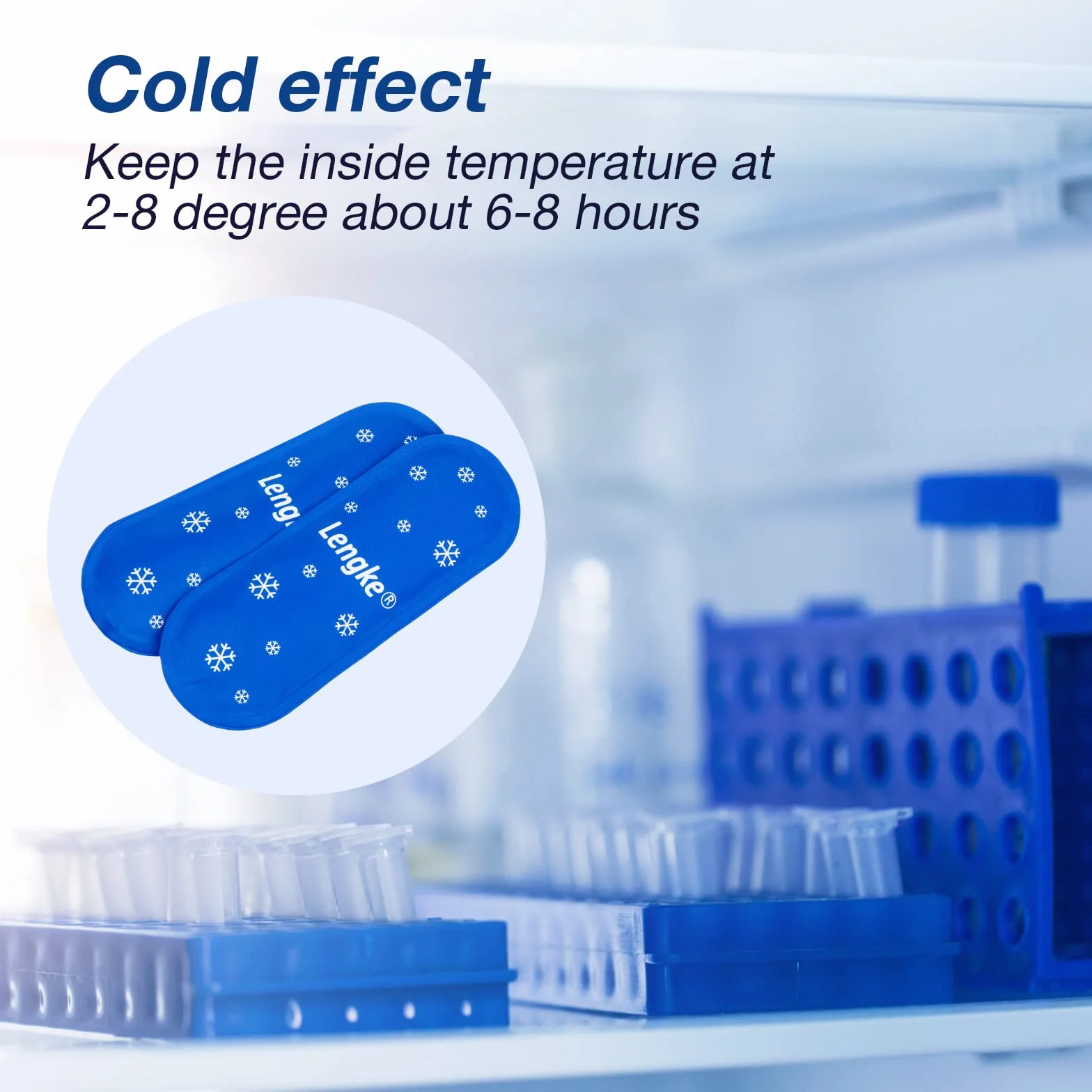 YOUSHARES Insulated Medication Cooler torba podróżna do przechowywania z 2 opakowaniami na lód (niebieska)