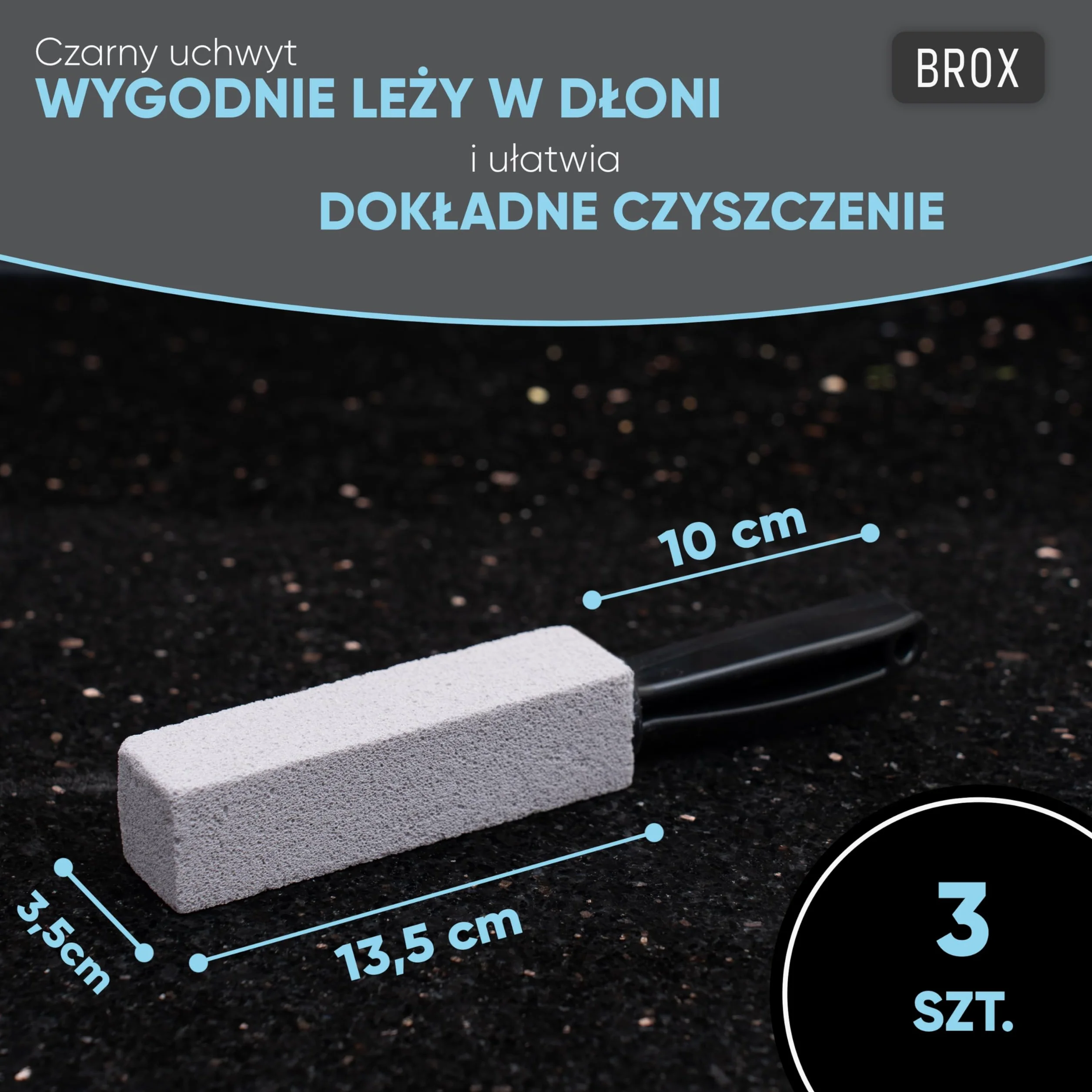 BROX Bimsstein WC 3 sztuki – Środek do czyszczenia toalet z kamienia pumeksowego