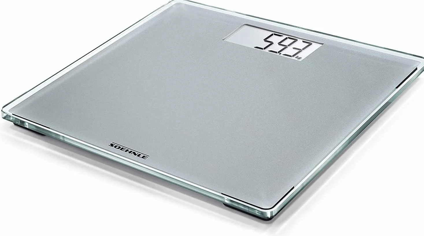 Soehnle Style Sense Compact 300, Kompaktowa Cyfrowa Waga Łazienkowa z Czytelnym Wyświetlaczem LCD, Bardzo Płaska