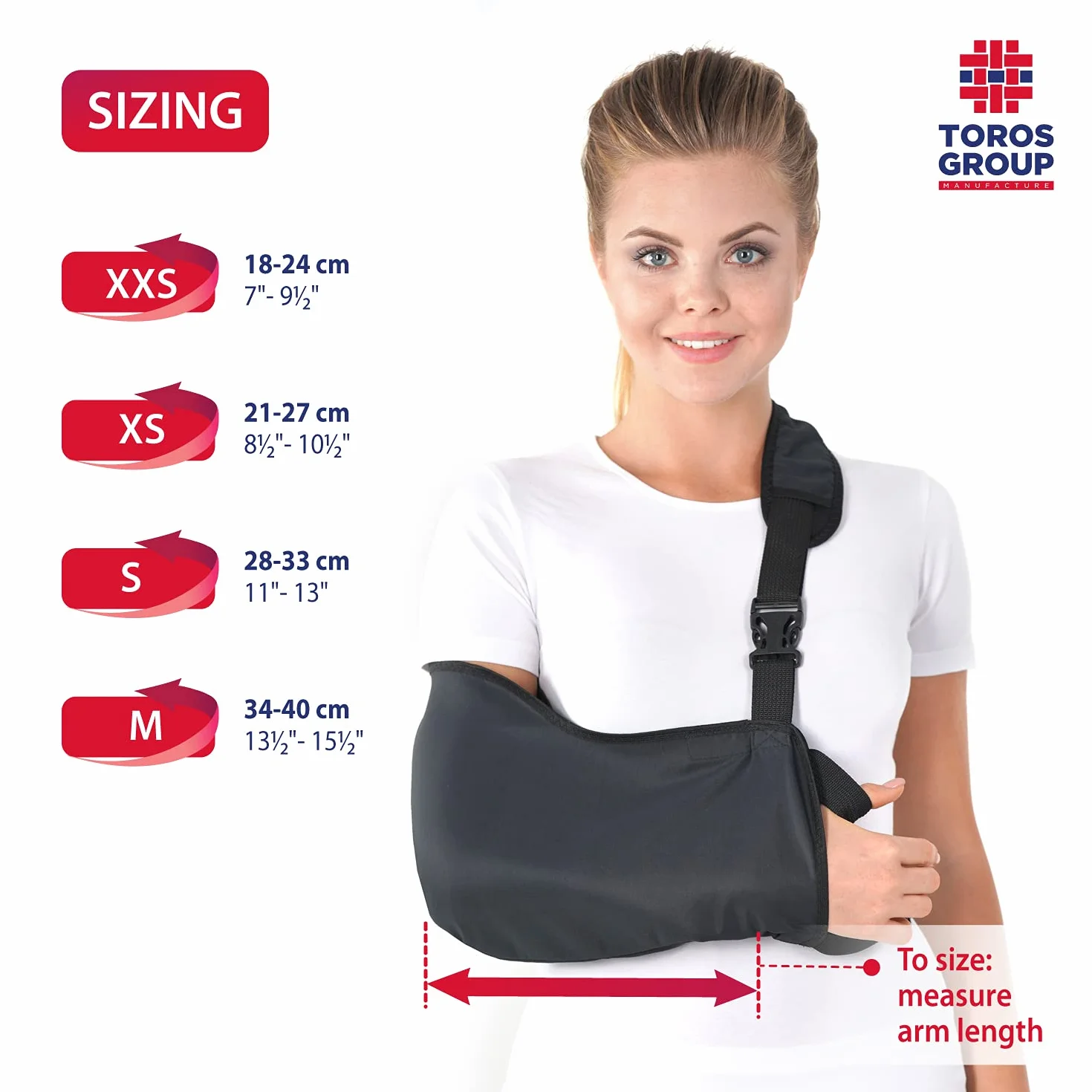 TOROS-GROUP Stabilizator barku temblak regulowany z pasem biodrowym, rozmiar Small