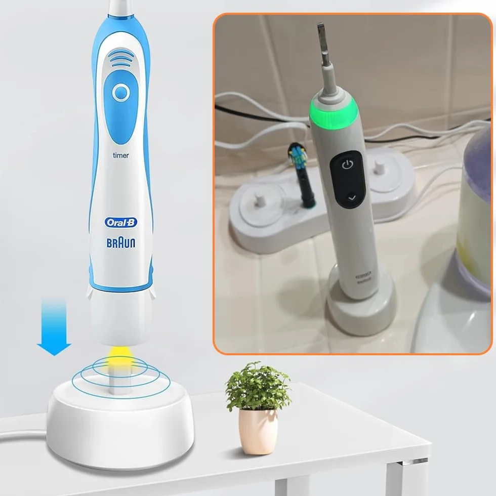 Xiatiaosann Ładowarka USB do szczoteczki elektrycznej Braun Oral B 3757 ładowarka USB do elektrycznej szczoteczki do zębów Oral-B (2 sztuki)