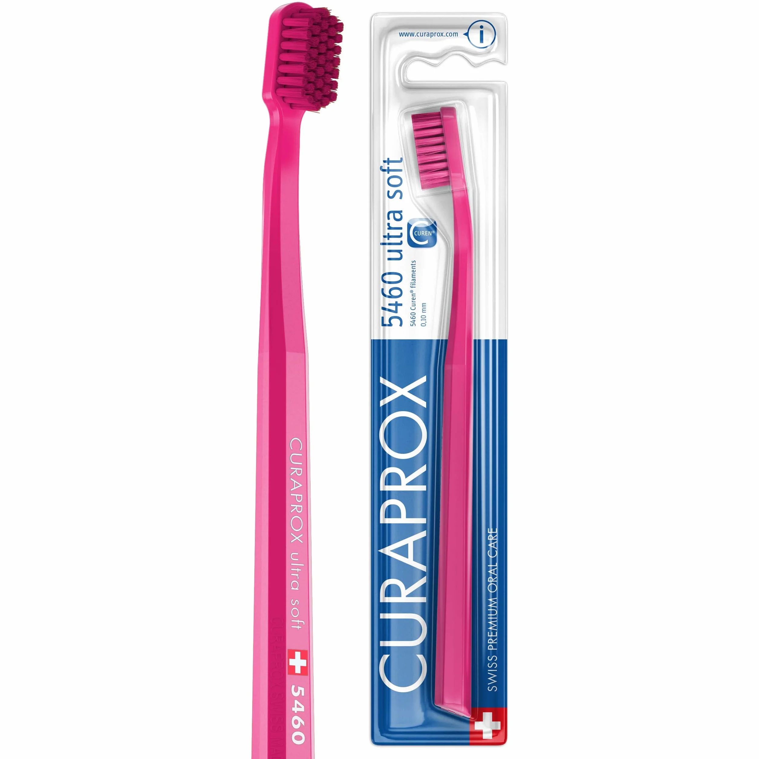 Curaprox CS 5460 Ultra-miękka szczoteczka do zębów Super Miękkie włosie Curen® Magenta