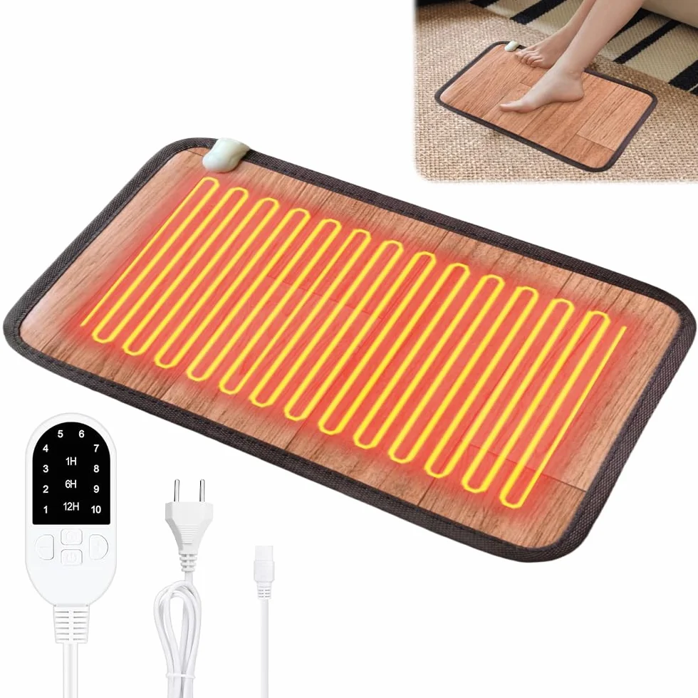 Mata grzewcza z kryształu węglowego 30x50 cm 10 stopni ogrzewania 3 timery elektryczny dywan grzewczy
