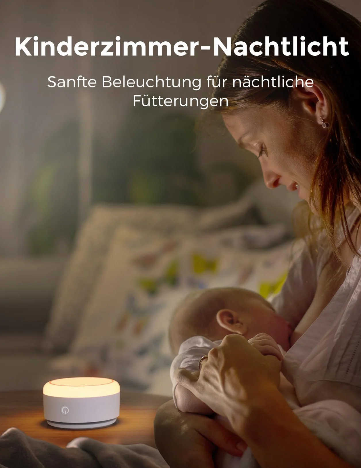 Momcozy Geräuschmaschine dla niemowląt 20 Kojących Dźwięków Dotykowe Światło Przenośny Biały Hałas Timer Do Zasypiania Żółty