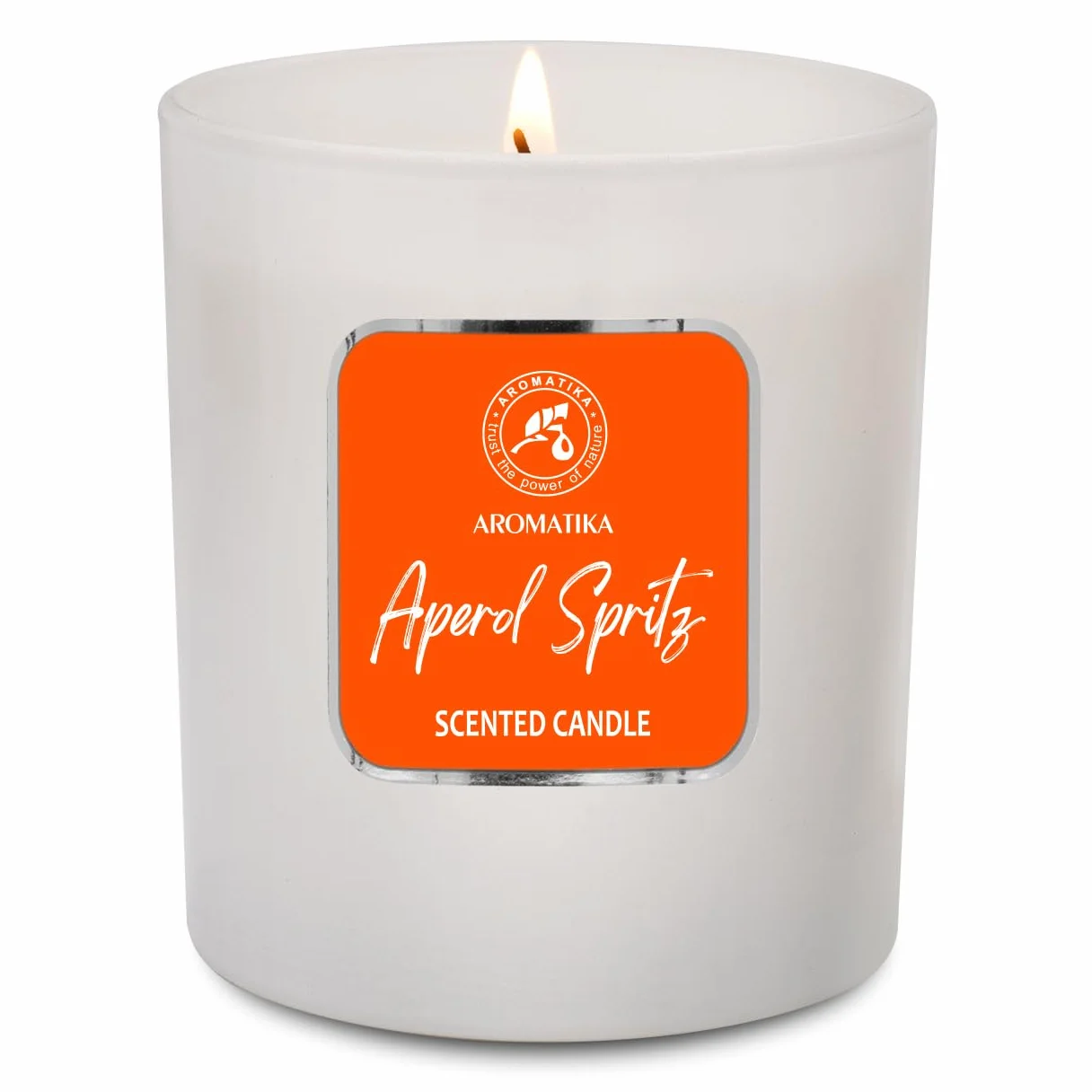 Scented Soy Wax Candle Aperol Spritz 200g, Aromatherapy Fresh Scent Glass Home Air Freshener Gift
