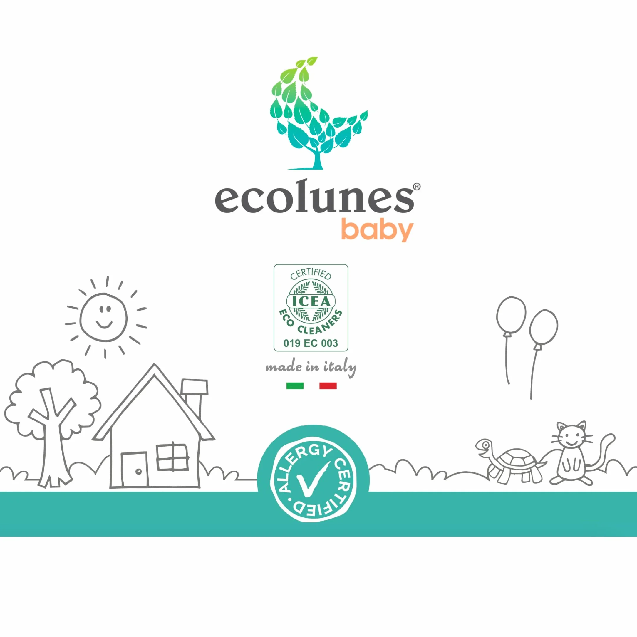 Ecolunes hipoalergiczny płyn do mycia ciała dla dzieci bezzapachowy 500 ml 99,5% składników naturalnych