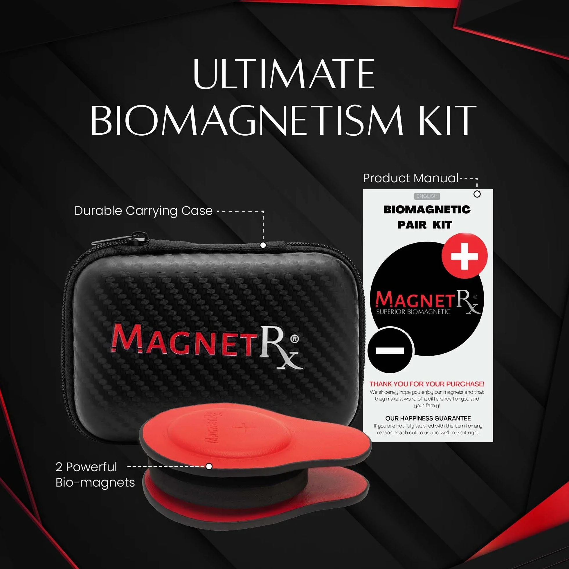MagnetRX Zestaw magnesów biomagnetycznych – neodymowe magnesy biomagnetyzmu (2 sztuki)