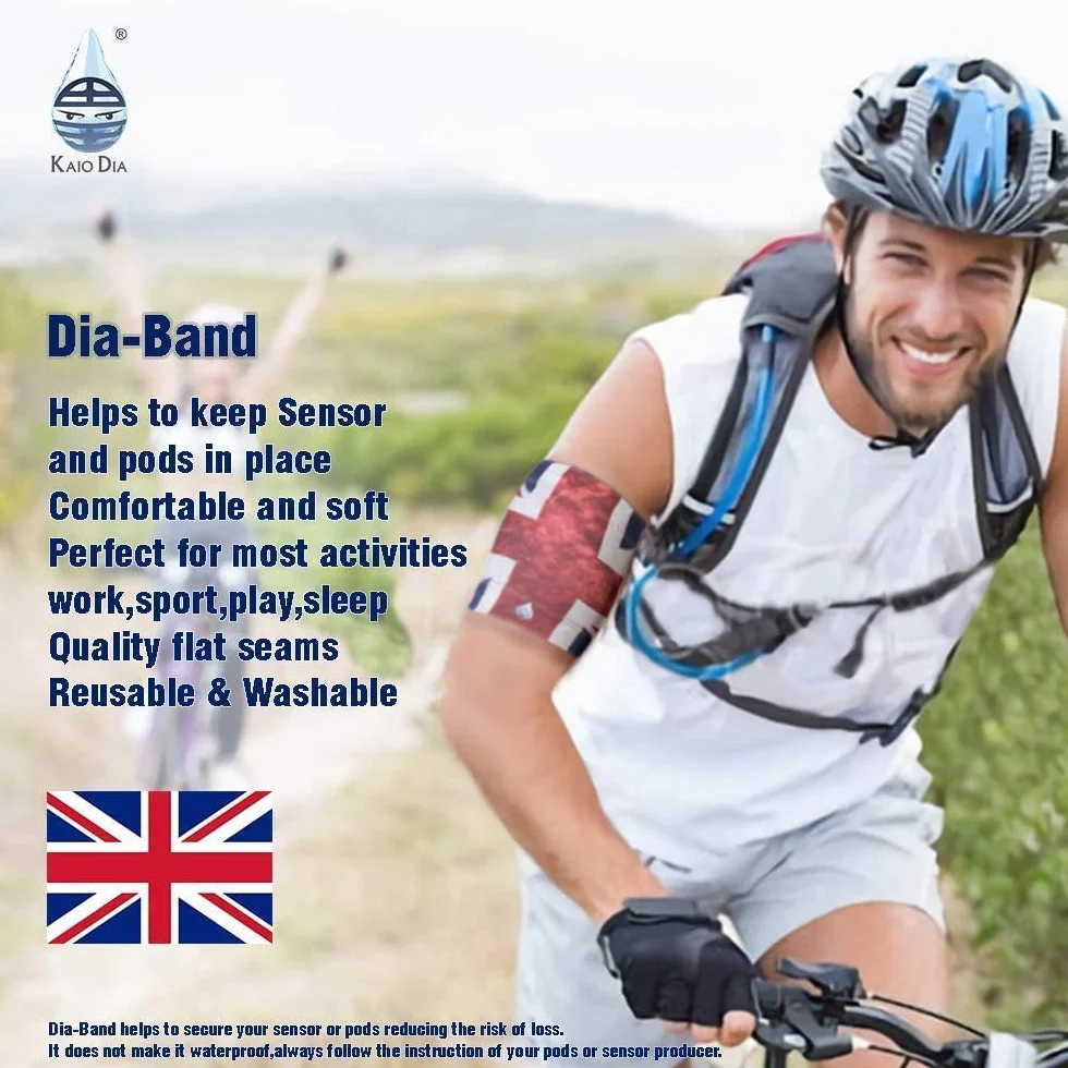 Dia-Band Mankiet Ochronny do Sensora Glukozy Freestyle Libre, Medtronic, Dexcom, Omnipod - Opaska dla Diabetyków XS (22-26 cm)