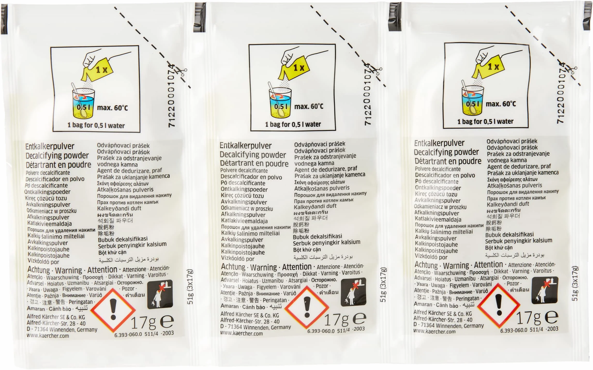 Kärcher Odkamieniacz w proszku 6 x 17g do parownic, czajników i ekspresów do kawy