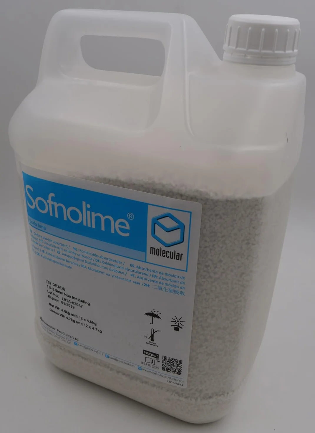 Sofnolime 797 wapno do oddychania granulat 4,5 kg kanister