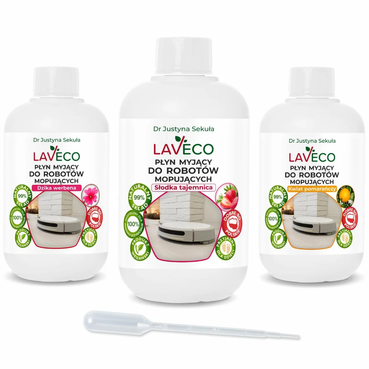 3 x Płyn myjący do robotów mopujących - LAVECO v3