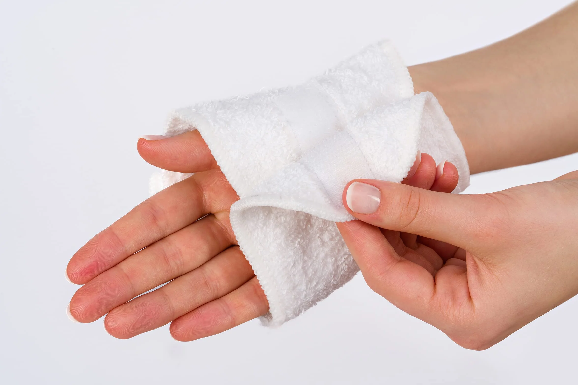 MASSAGE-EXPERT Hot Stone opaska na stopę/pasek na rękę, czysta bawełna (jakość frotte)