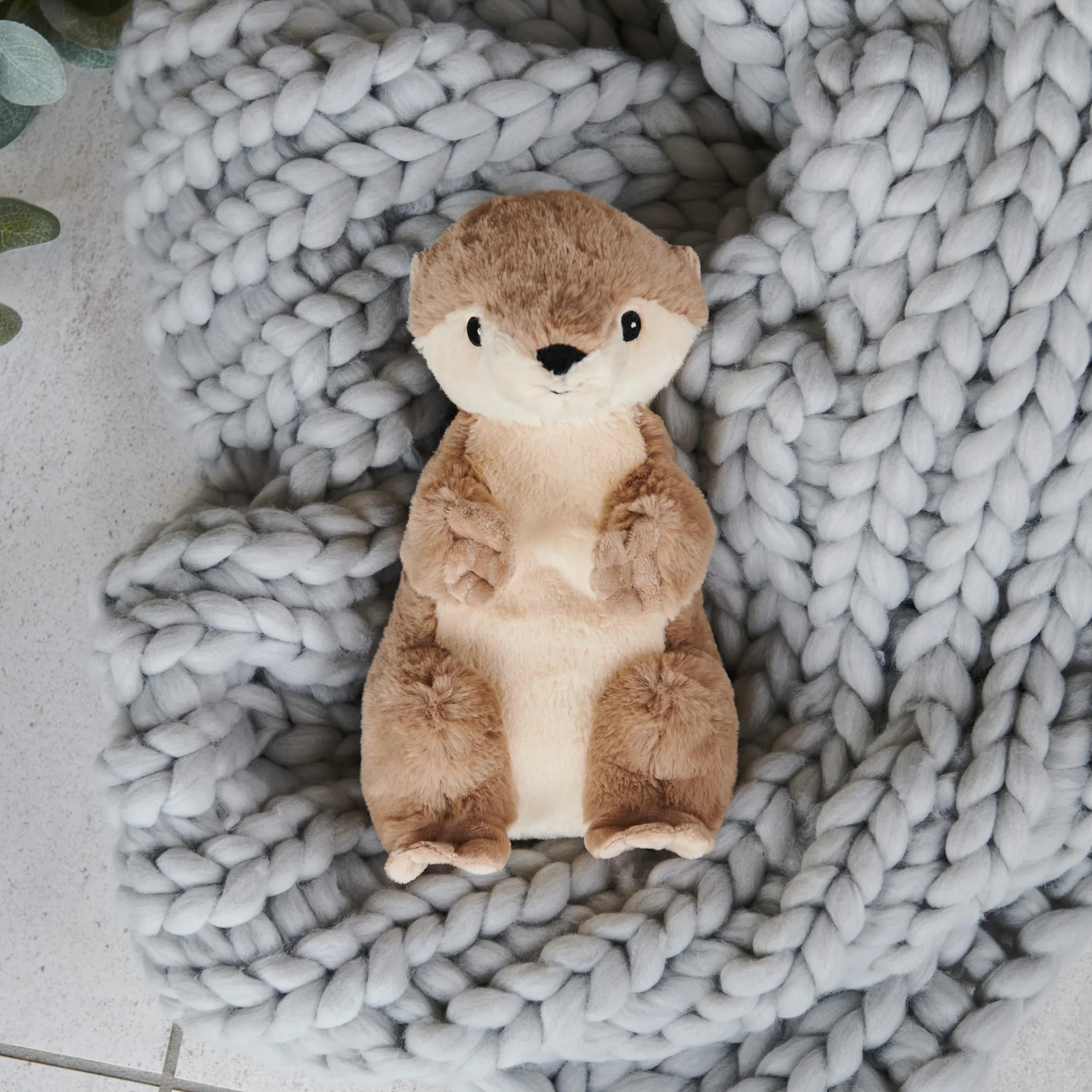 Warmies Pluszowa Wydra do Podgrzewania w Mikrofalówce z Przyjemnym Zapachem Lawendy, Gorąca lub Zimna Zabawka do Relaksu i Rozgrzewki, Odpowiednia dla Dorosłych i Dzieci
