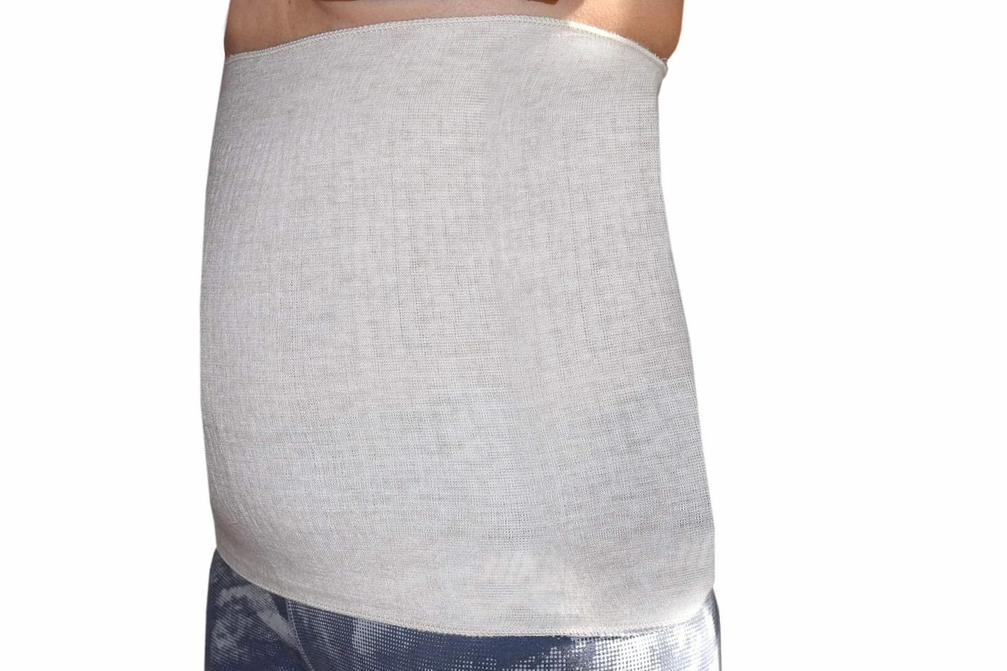 BODYPERFECT Pancerna elastyczna opaska termiczna z mieszanki wełny 50% do pleców brzucha nerek i wątroby (6° (ekstra długi 54/56))