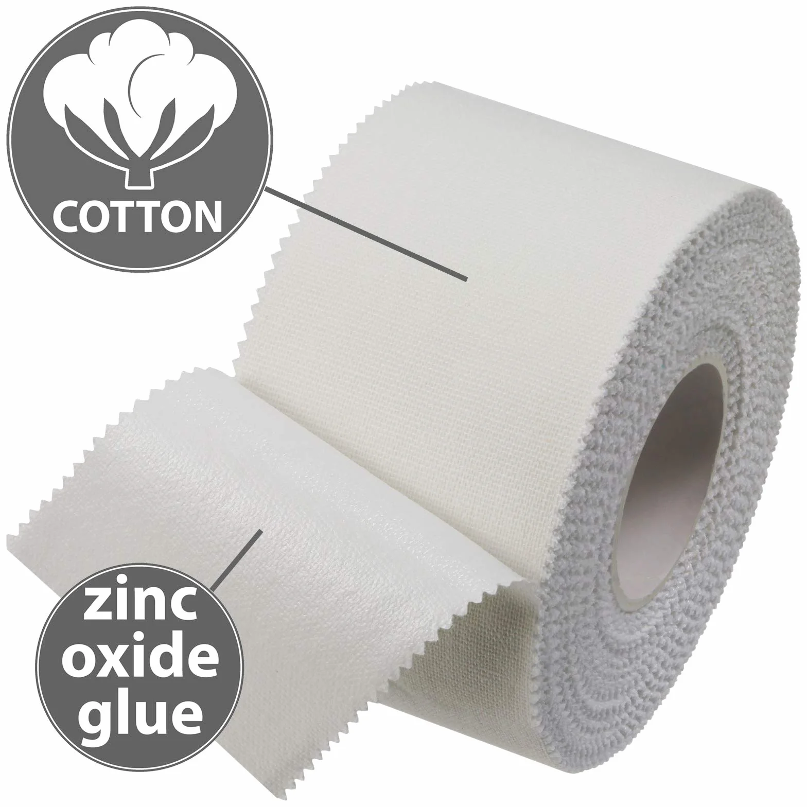 ALPIDEX Taśma Sportowa Sztywna 6 Sztuk 3,8 cm x 10 m Sport Tape Taśma Klejąca Biała Zestaw Rolek Taśmy Sportowej