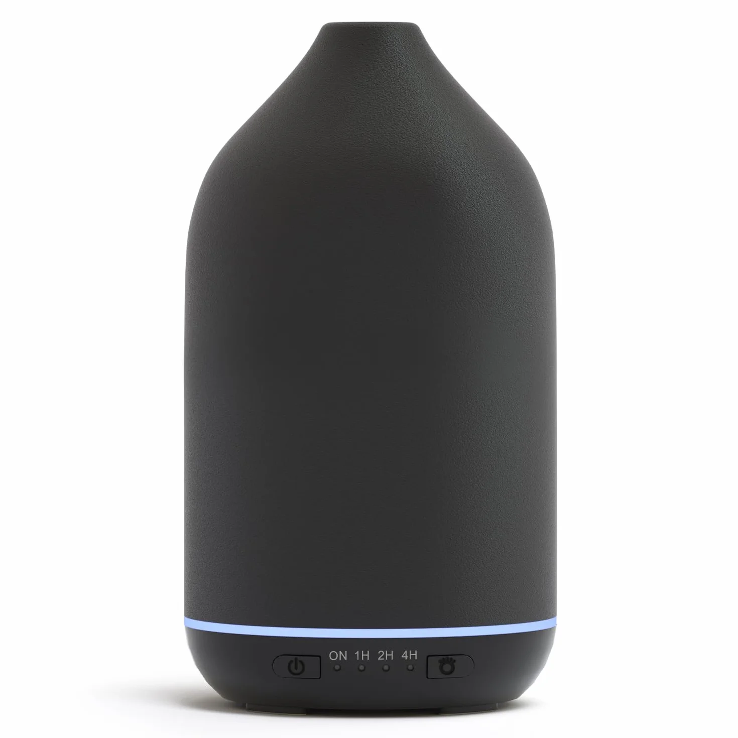 SALKING Dyfuzor olejków eterycznych, 200 ml, ceramiczny dyfuzor nawilżacz, ultradźwiękowy dyfuzor olejków eterycznych z 7 kolorami LED, automatyczne wyłączanie, timer, czarny