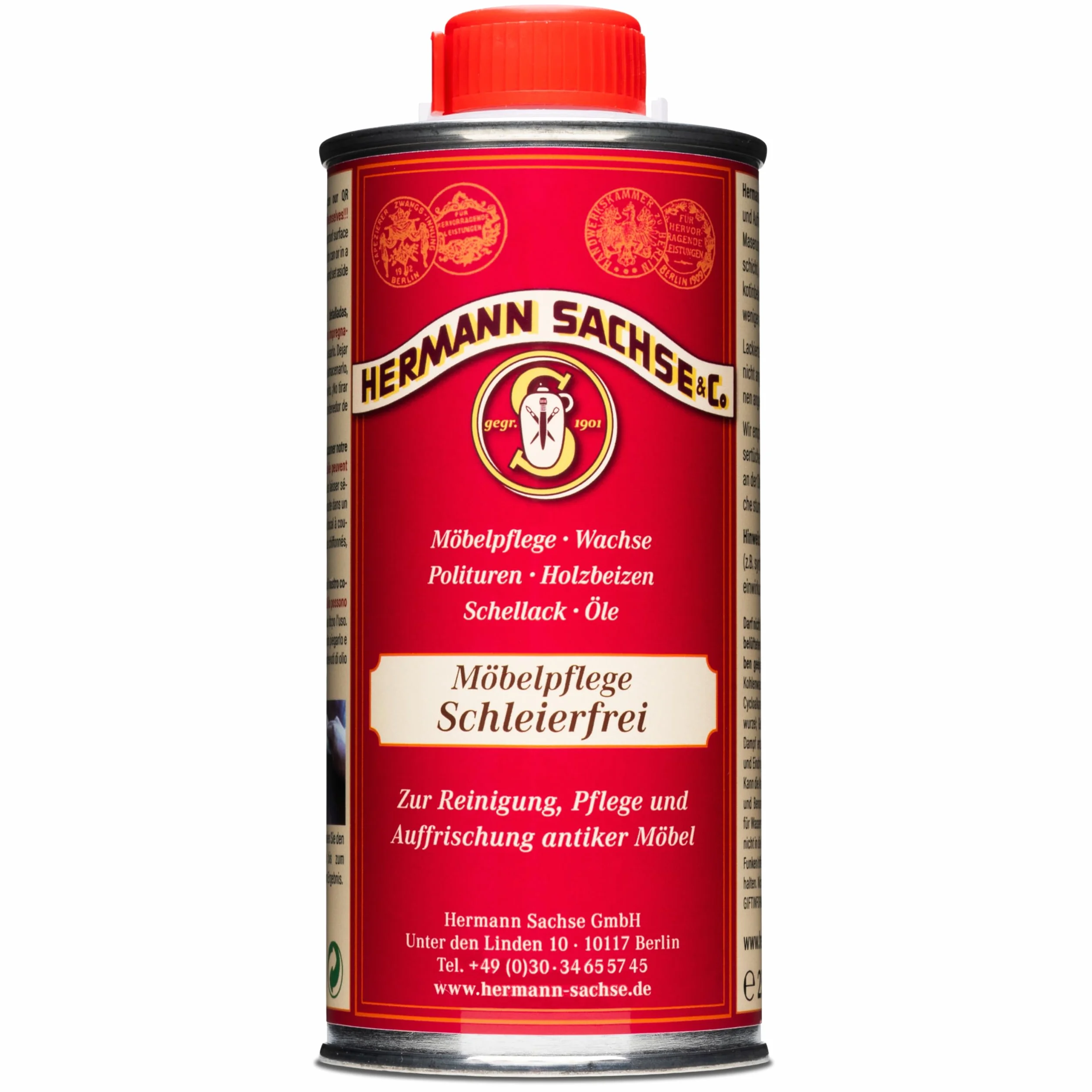 Hermann Sachse Środek do pielęgnacji mebli Schleierfrei 250 ml do ciemnych mebli antycznych