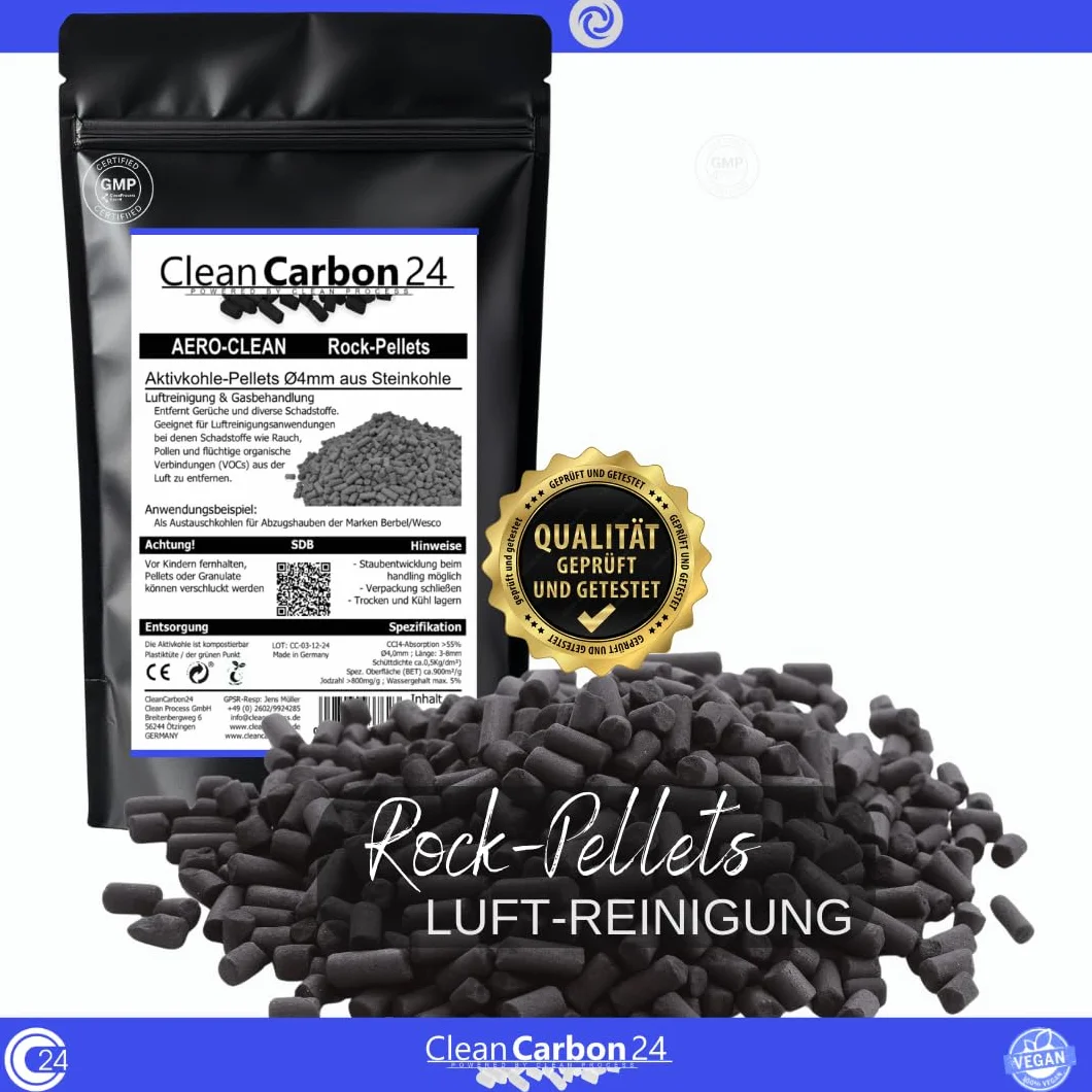 Rock-Pellets Granulki z węglem aktywnym Ø 4 mm CC24 AERO-CLEAN do oczyszczania powietrza 5 litrów
