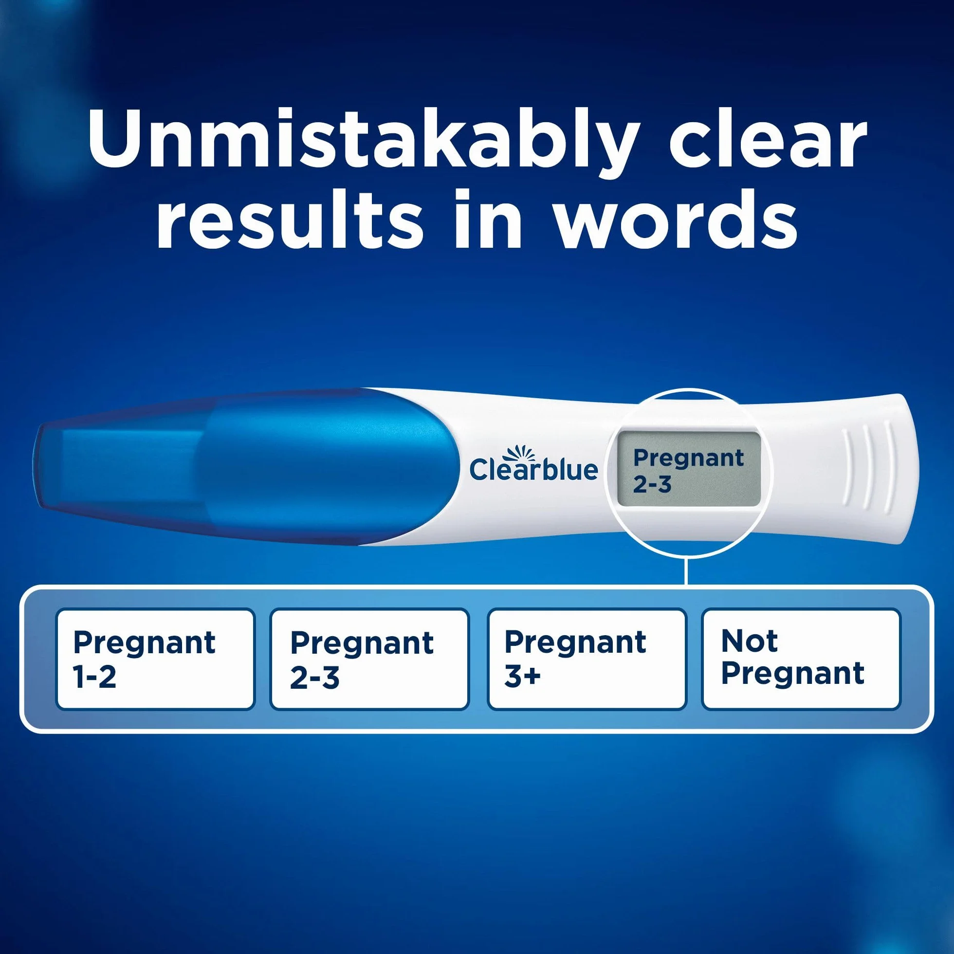 Clearblue Test ciążowy Double Check & Date Combo Pack, Result As Fast As 1 Minute (Visual Stick) & Tells You How Many Weeks (Digital Stick), zestaw 2 testów (1 cyfrowy, 1 wizualny)