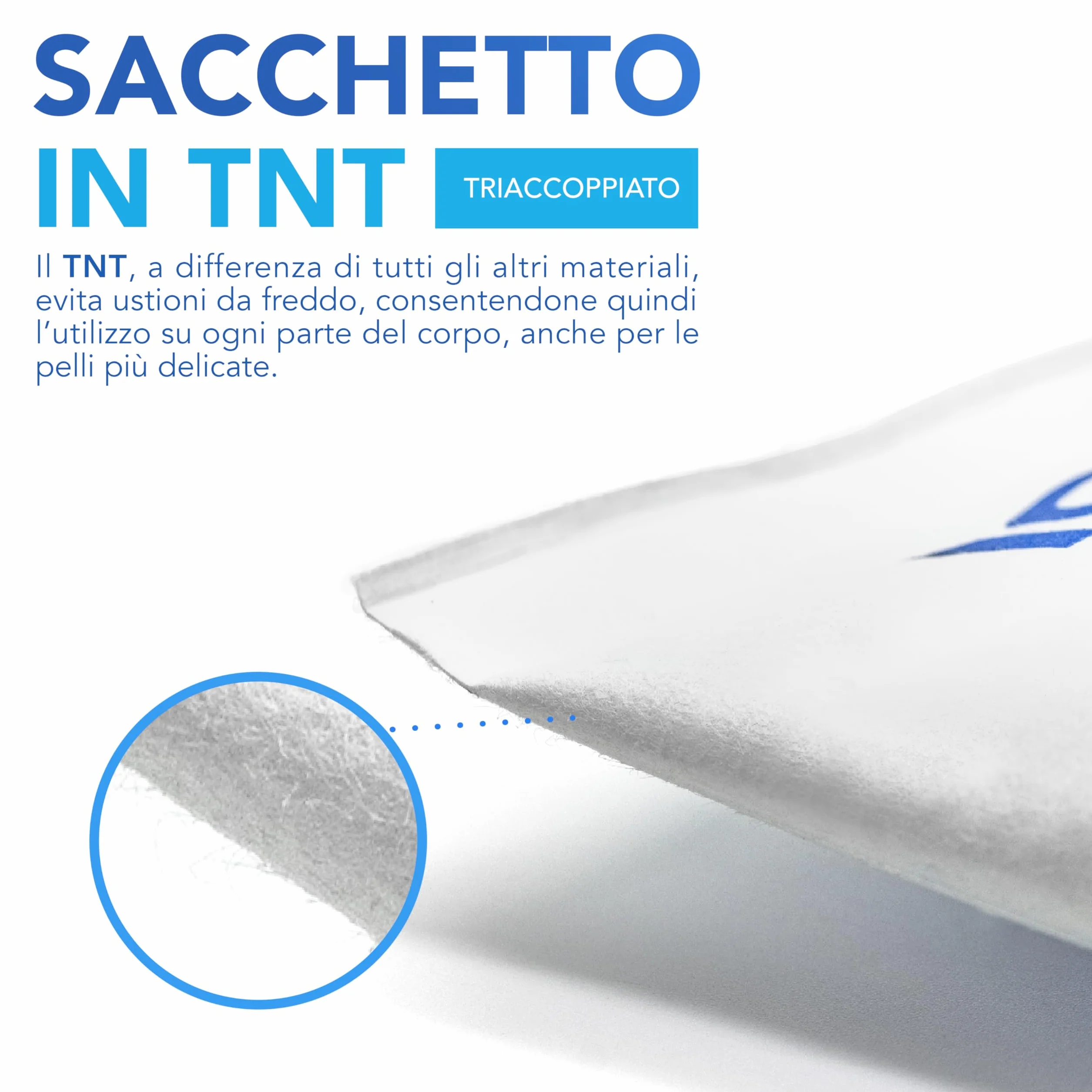 AIESI® Jednorazowe woreczki z włókniny typu instant ice 14x18 cm ICE PACK TNT (25 sztuk), wyprodukowane we Włoszech