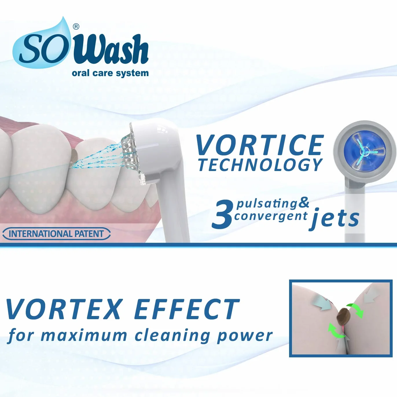 Sowash Vortice Brush szczotki zapasowe do myjki do ust 2 szt.