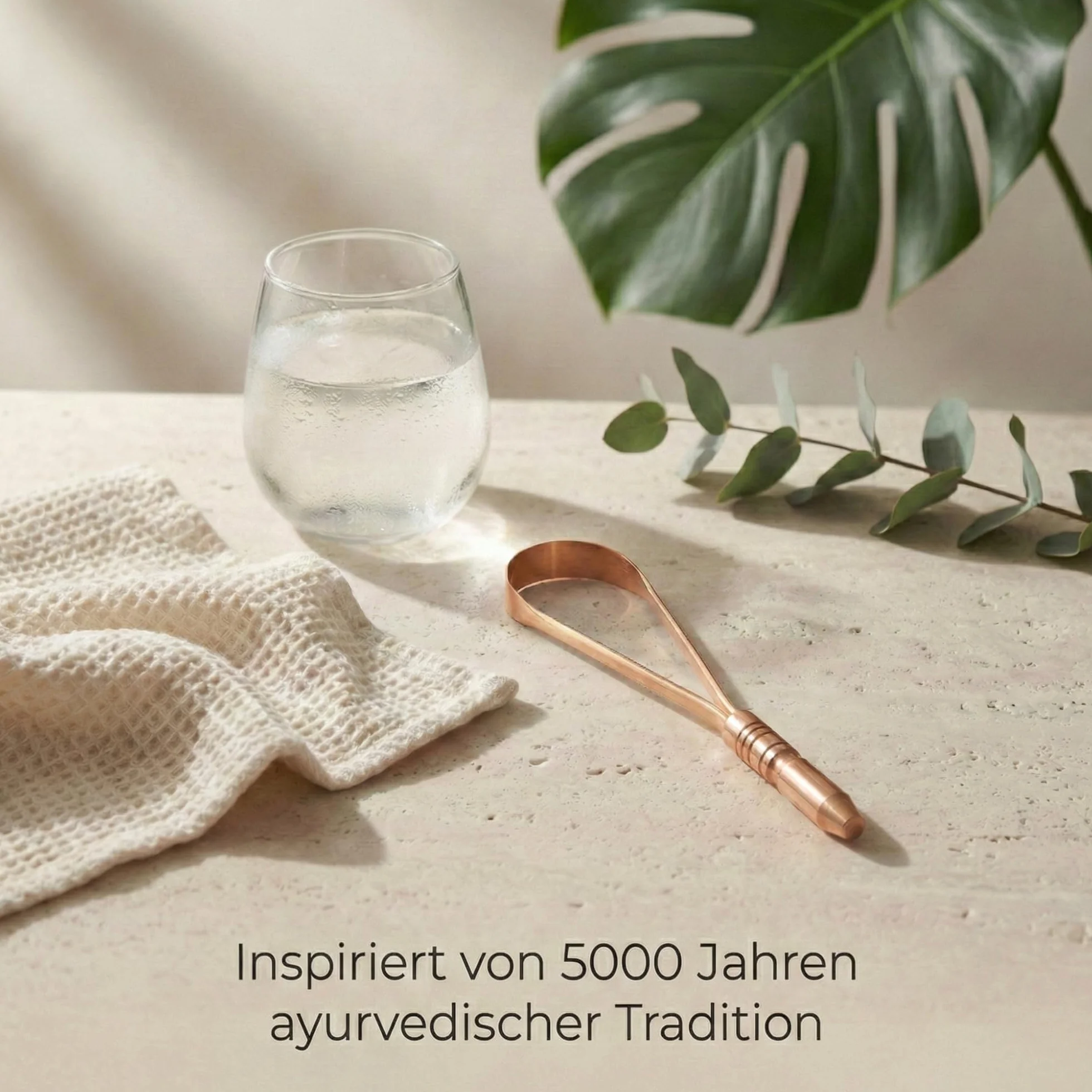 Sattva Ayurveda Miedziany środek do czyszczenia języka – sprawdzony i certyfikowany, 99,9% czystej miedzi, naturalny i wielokrotnego użytku, wspomaga świeży oddech i zdrową florę jamy ustnej
