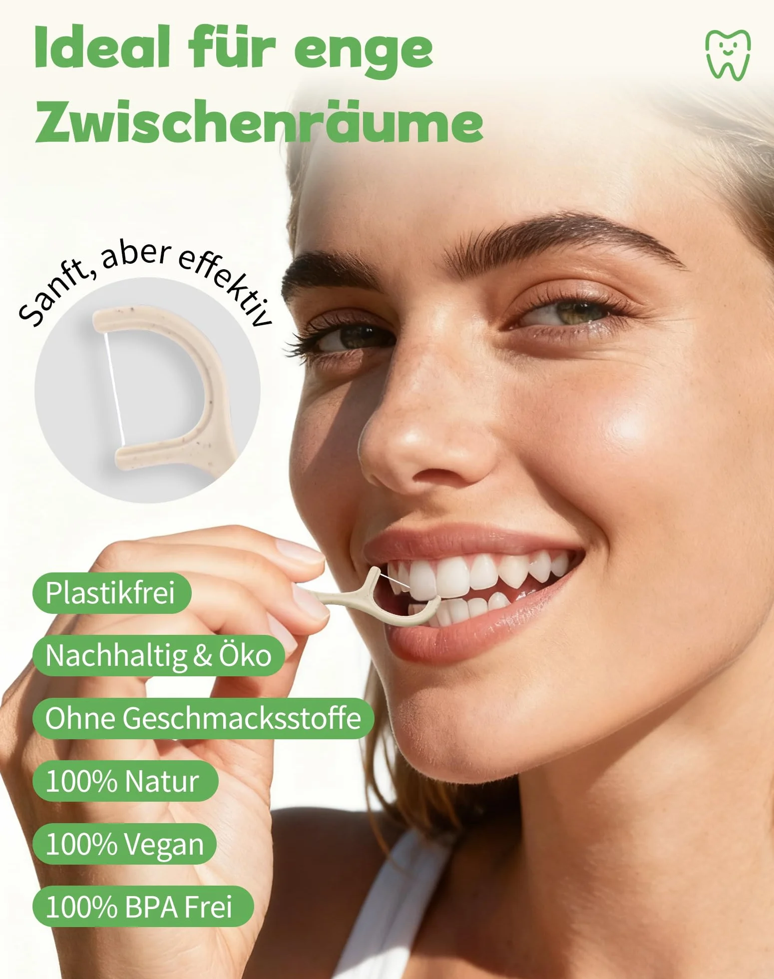 Ekologiczne nienawoskowane patyczki dentystyczne z nicią 300 sztuk