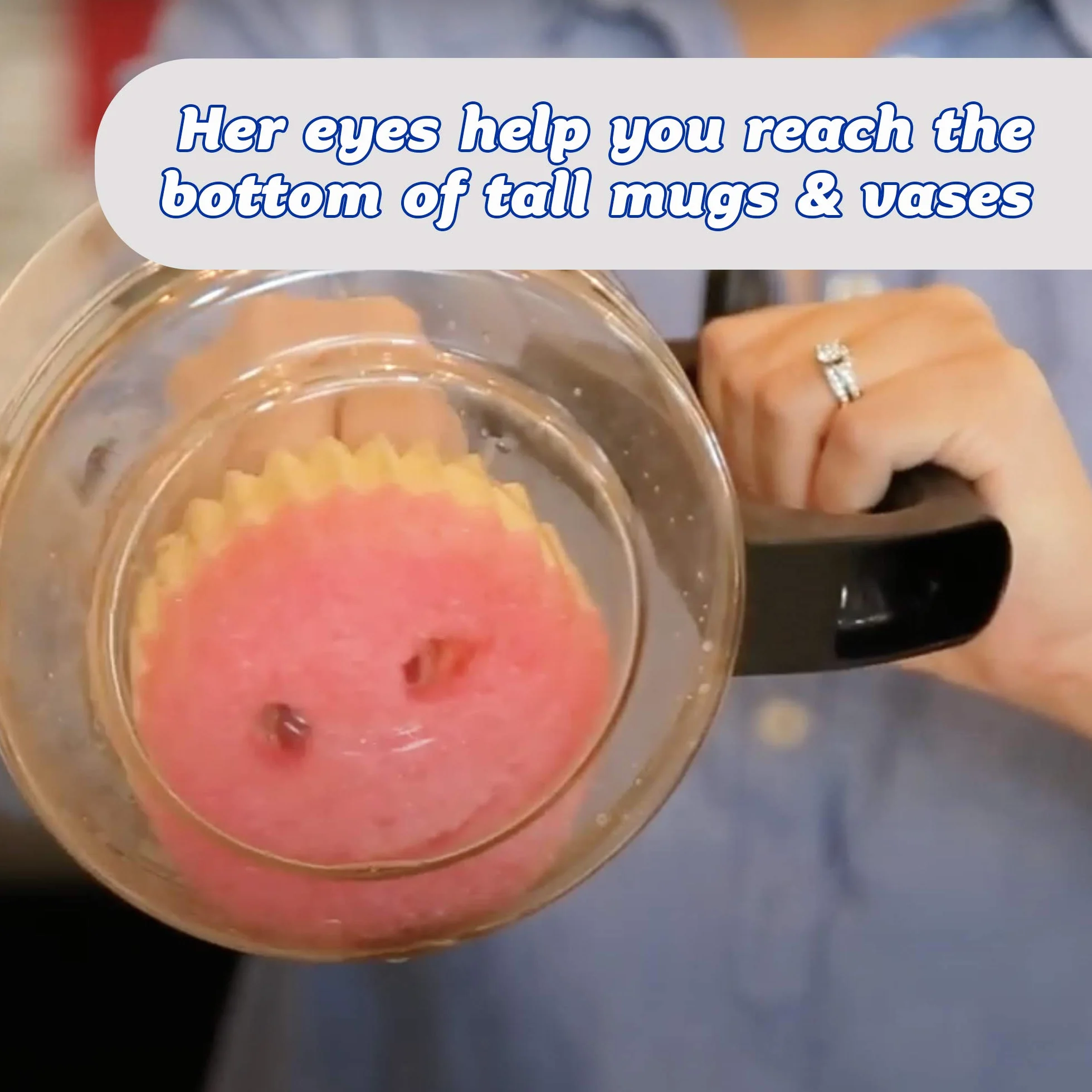 Scrub Daddy Dwustronna gąbka i szorowanie - Scrub Mommy - gąbka bez zarysowań do naczyń i domu, miękka w ciepłej wodzie, mocna w zimnie, odporna na zapachy (1 szt. (1 opakowanie)