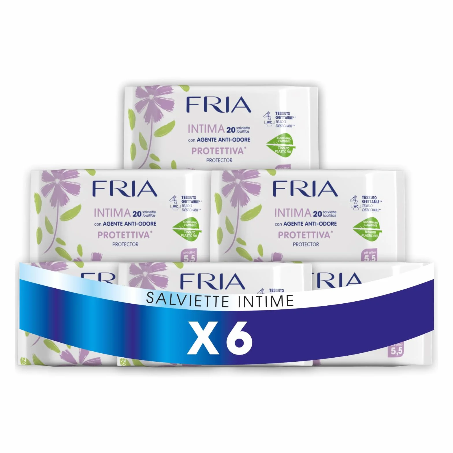 Fria Chusteczki ochronne do higieny intymnej 120 sztuk