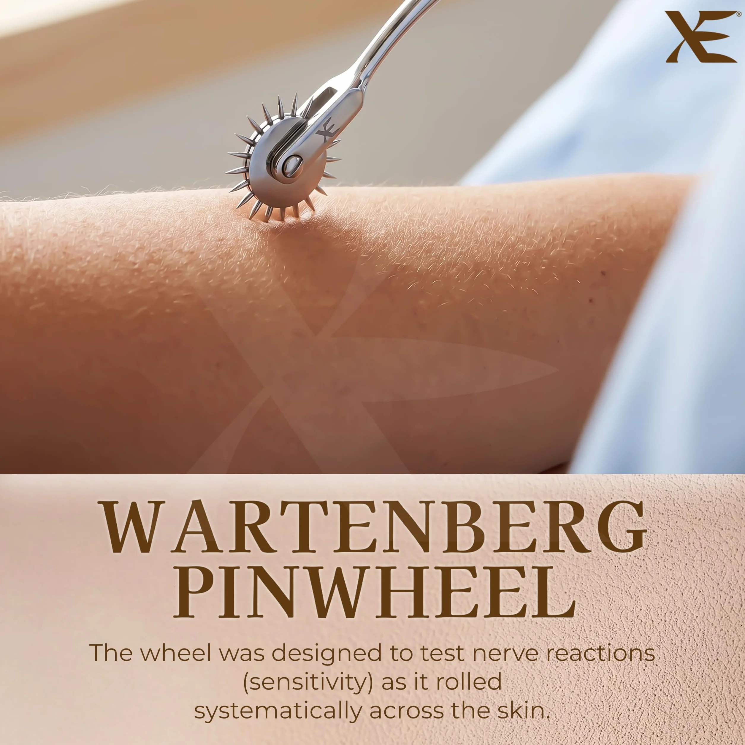 XE Wartenberg Neuro Pinwheel ze Stali Nierdzewnej – Wiatraczek do Badania Neurologicznej Reakcji Nerwów