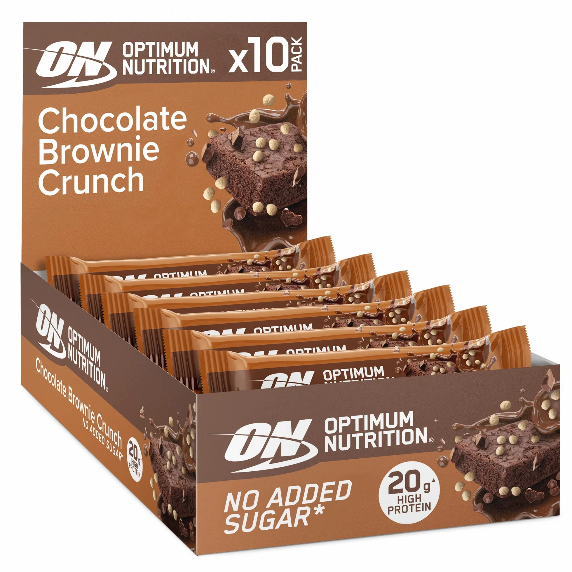 Optimum Nutrition Protein Crisp Bar (10x65g) Chocolate Brownie Crunch