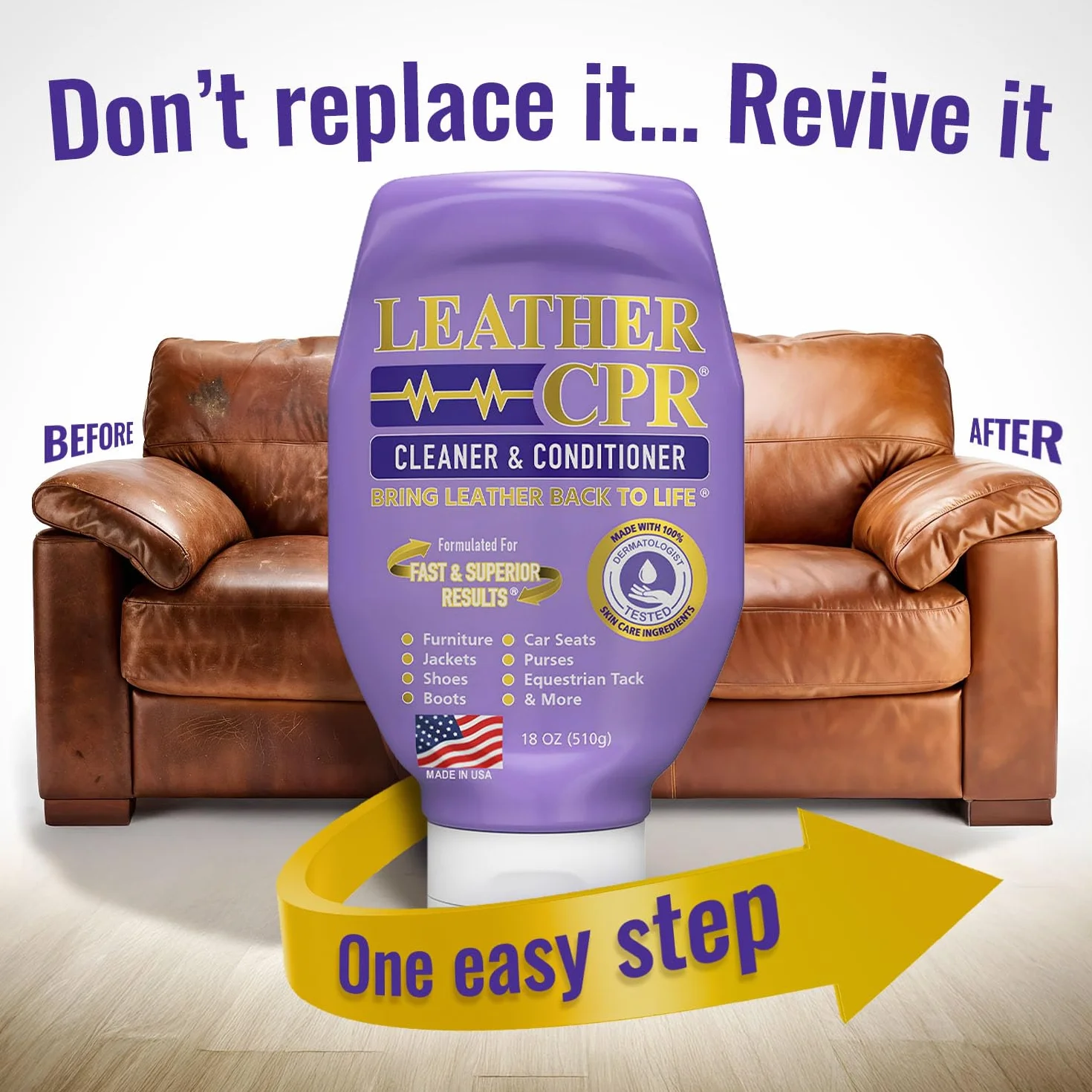 CPR Cleaning Products Leather 510.3 g Bottle środek czyszczący i odżywka do skóry