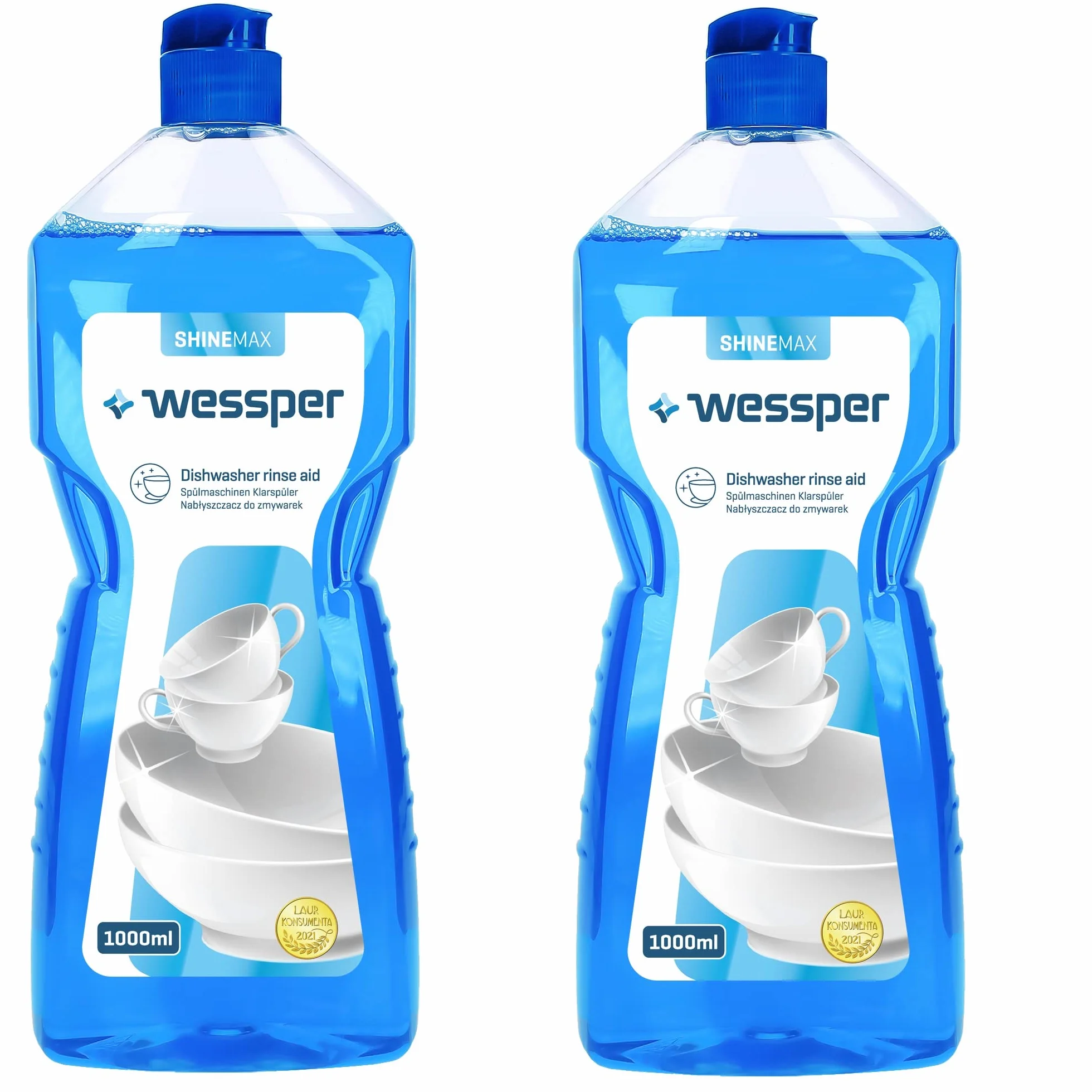 Wessper ShineMax płyn nabłyszczający do zmywarki 2x 1000 ml