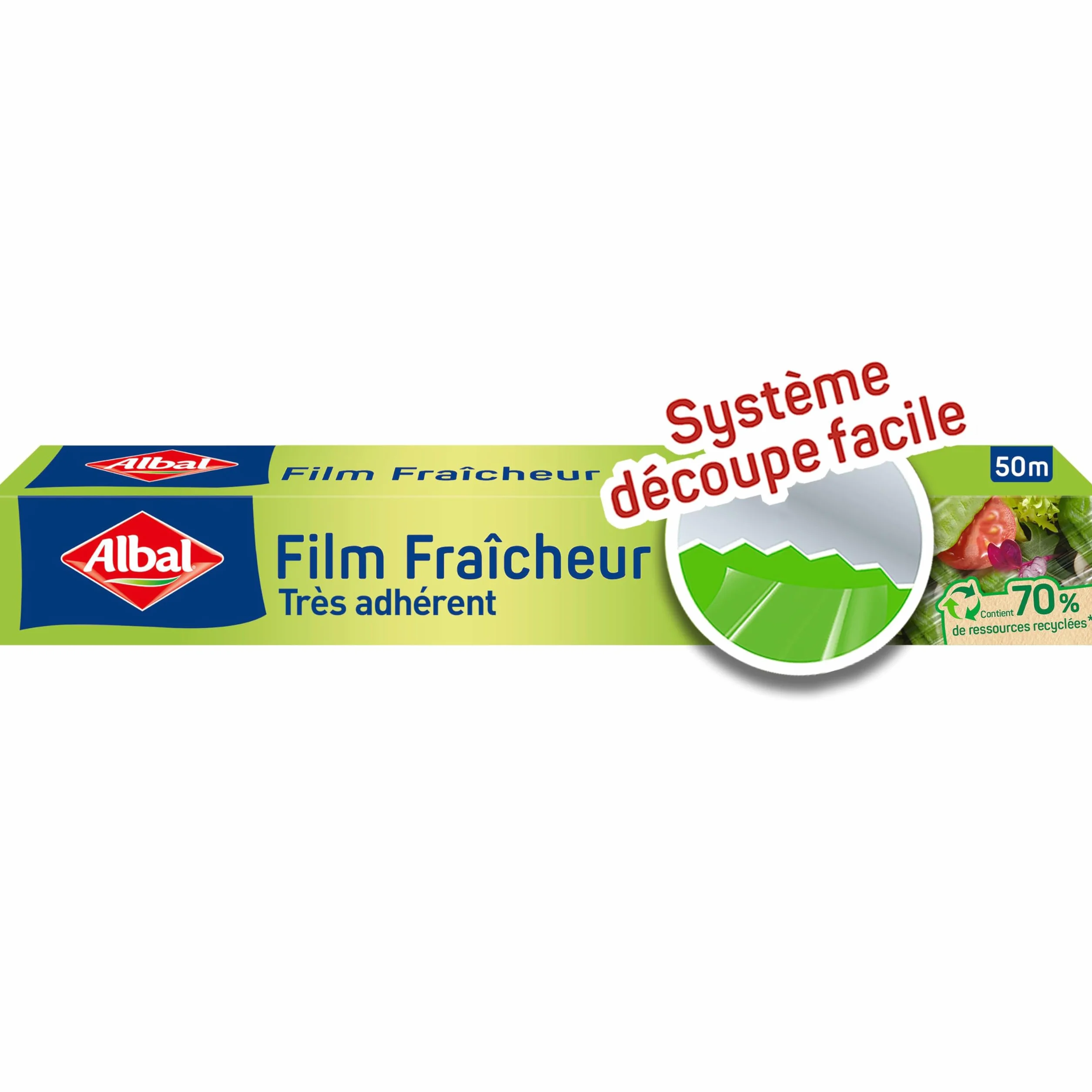 Albal Folia Fresh 50m Folia stretch Zachowuje świeżość żywności Przyczepność 70% recyklingu
