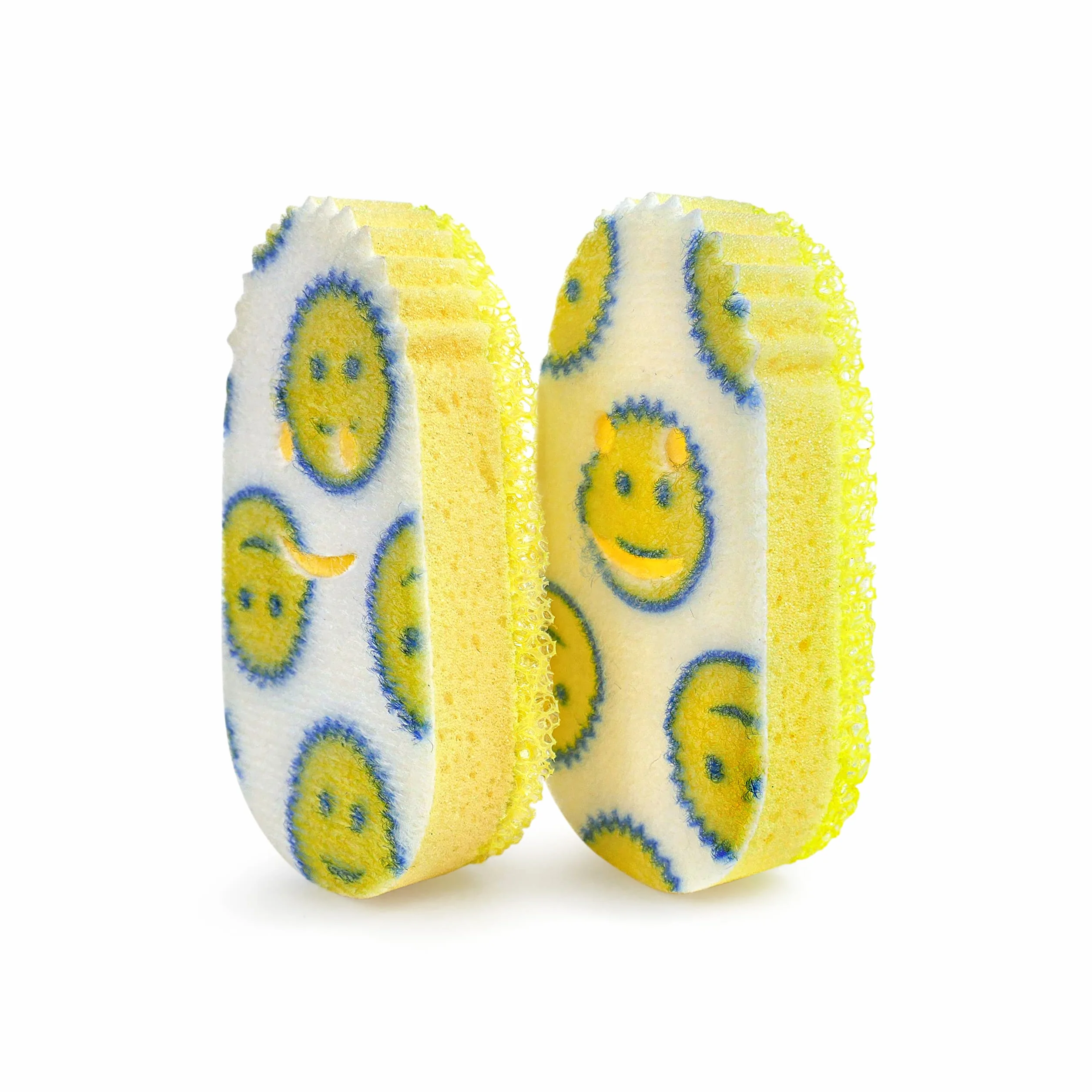 Scrub Daddy Dish Daddy Różdżka do naczyń z głowicami uzupełniającymi, szczotka do dozowania mydła, gąbka zmieniająca teksturę z uchwytem płynu i skrobakiem